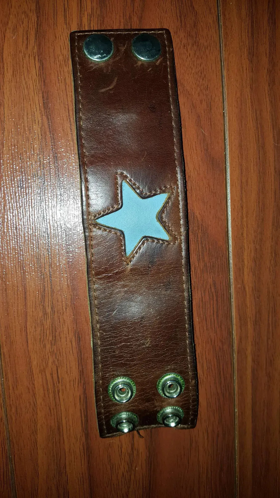 Leather Wrist Cuff With Hidden Wallet / Change compartment