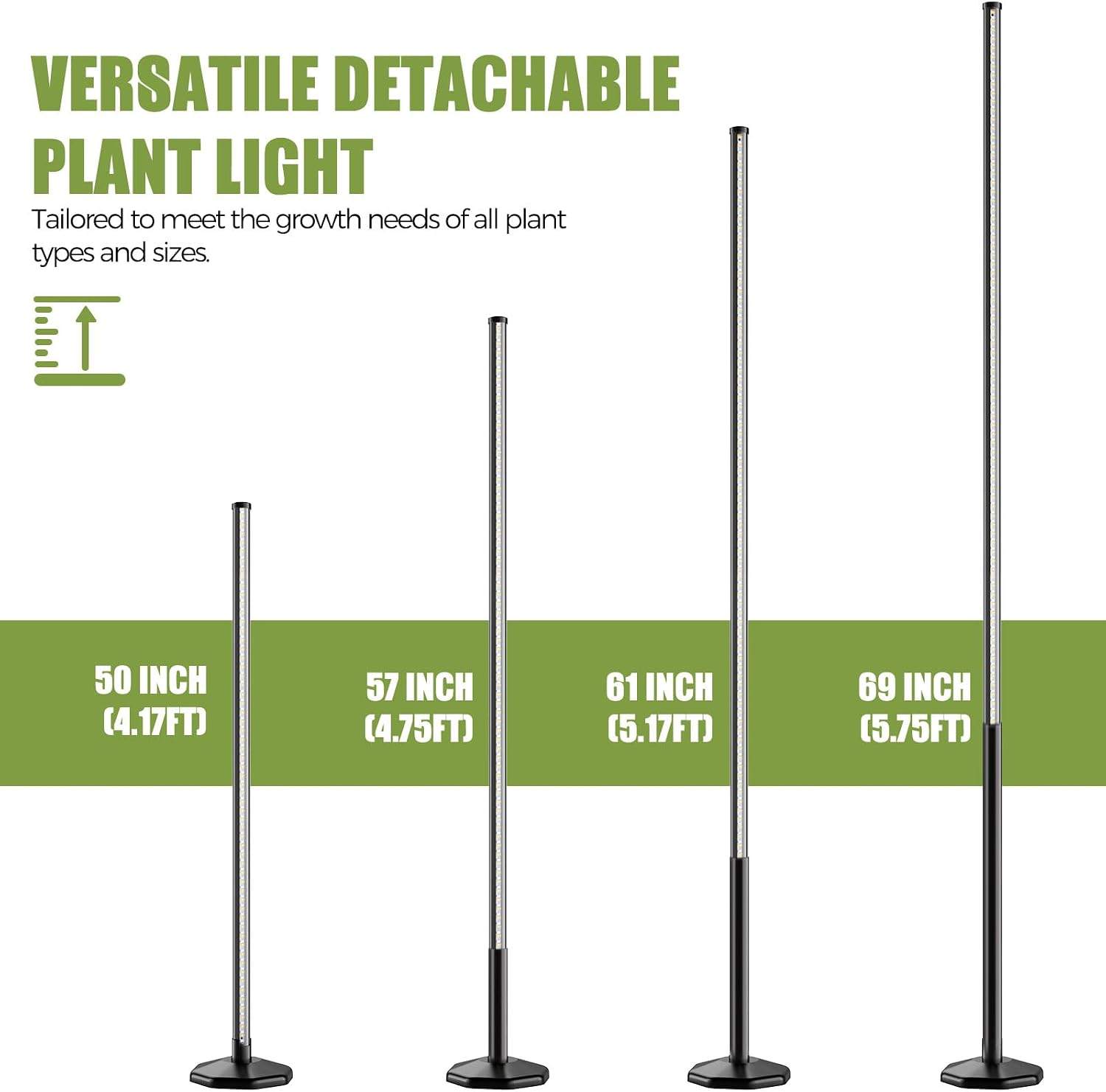 Standing Grow Light with Timer, 48W, 420 LEDs Full Spectrum - photo 5