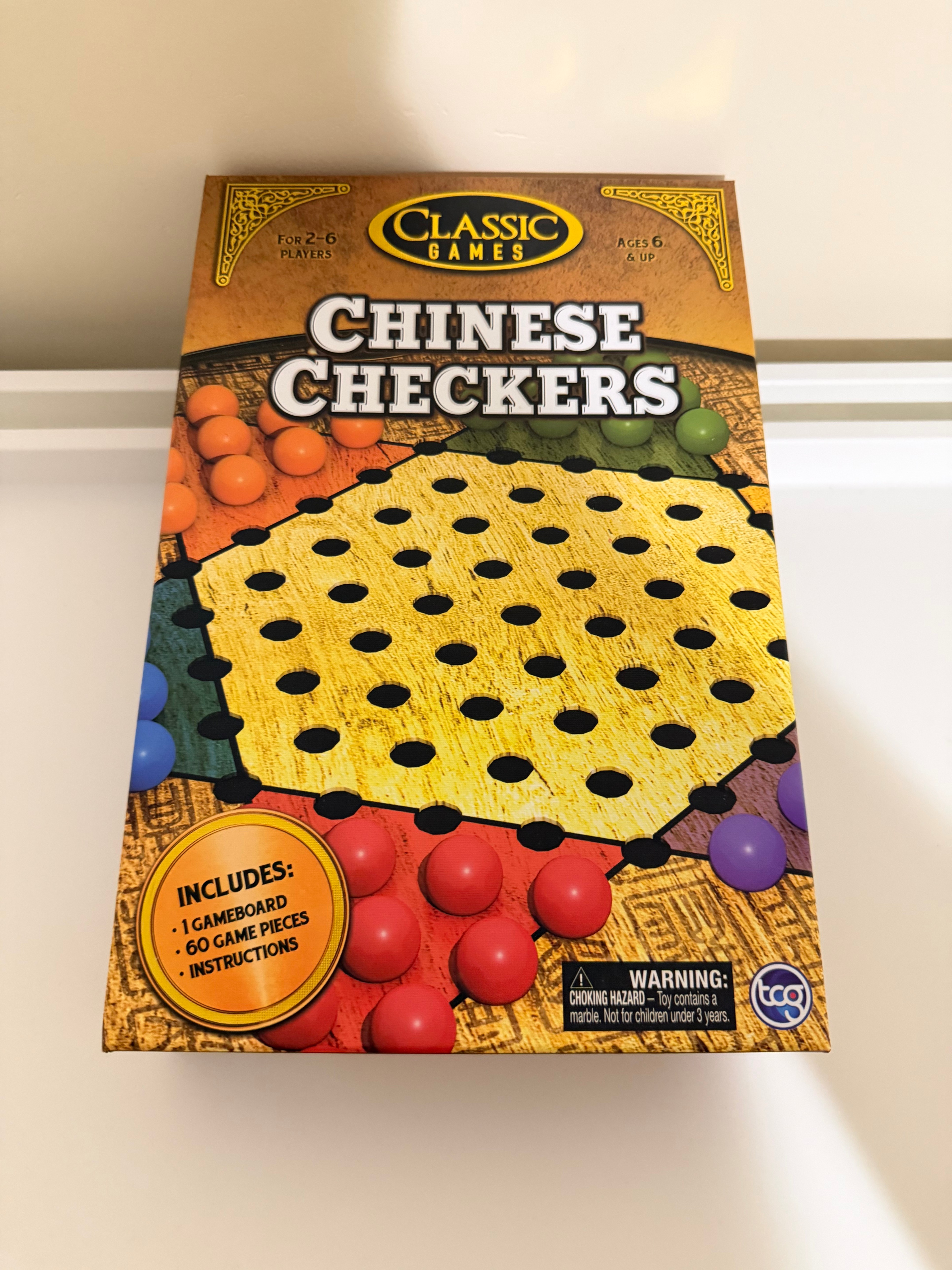 Classic Games Chinese Checkers Board Game – 2–6 Players