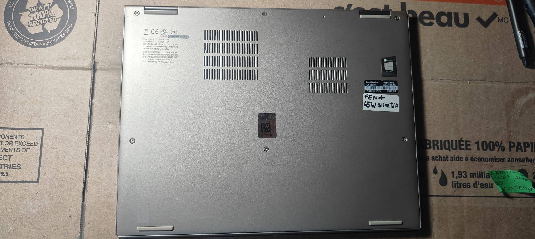 THINKPAD X1 TATANIUM GEN1 I5 11TH GANERATION 360 TOUCH SCREEN - photo 3