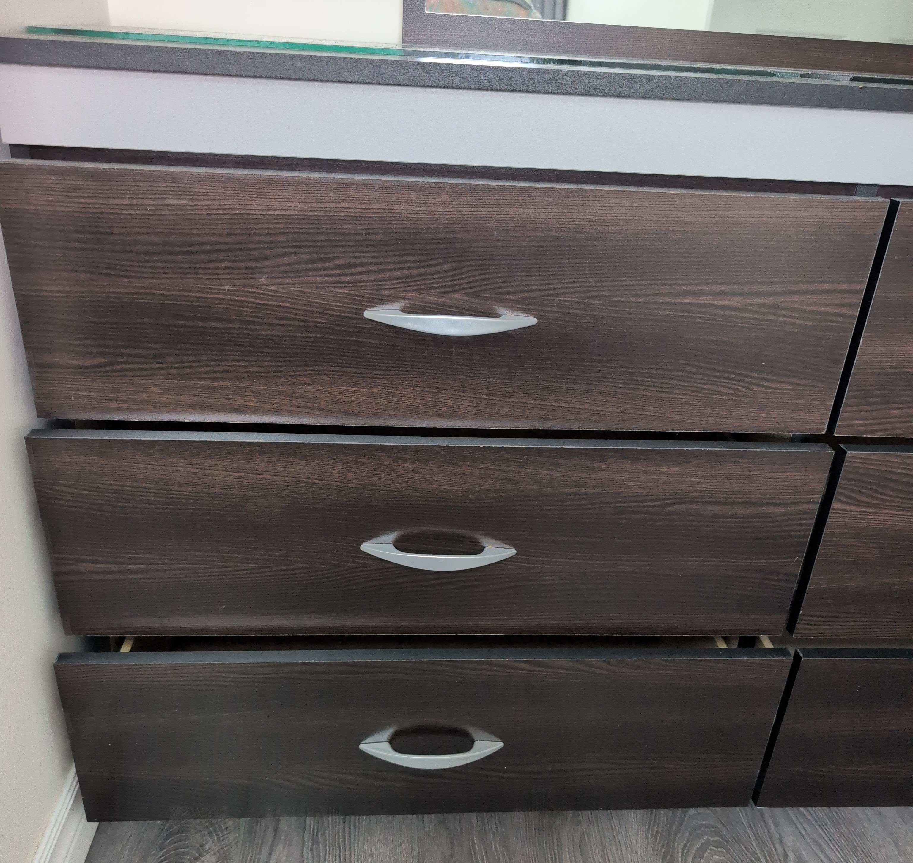Dark Brown Dresser with Mirror - photo 2