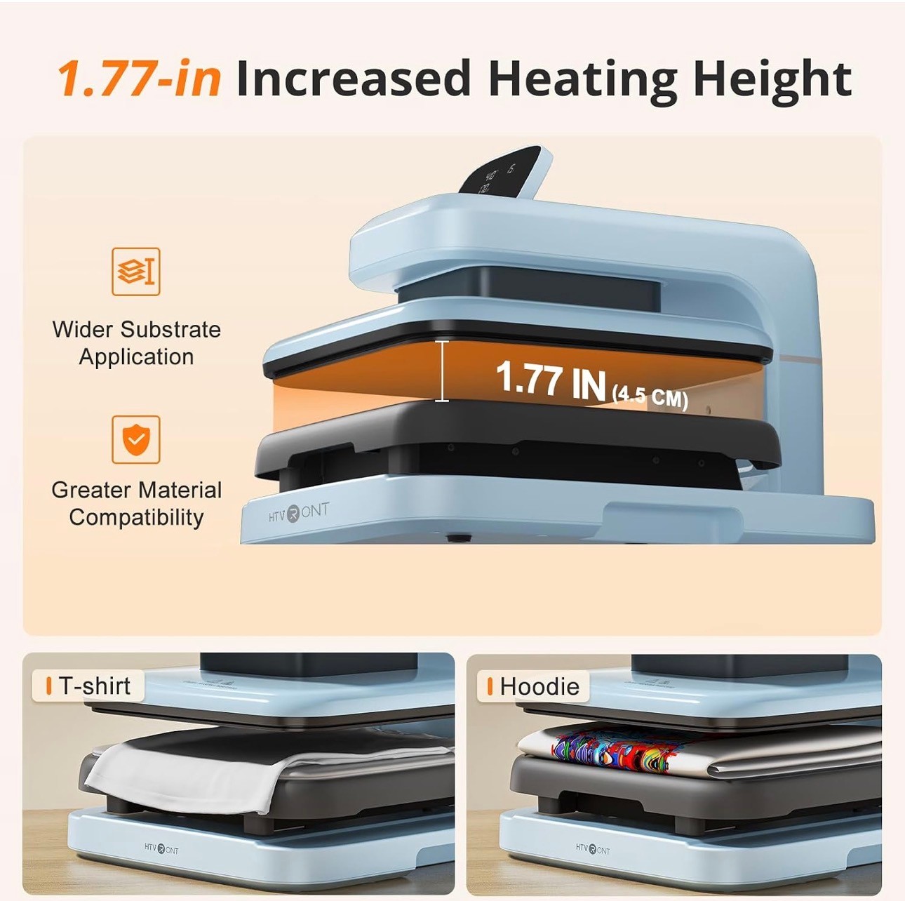 HTVRONT Auto Heat Press 15X15" Adjustable Pressure Fast & Evenly - photo 5