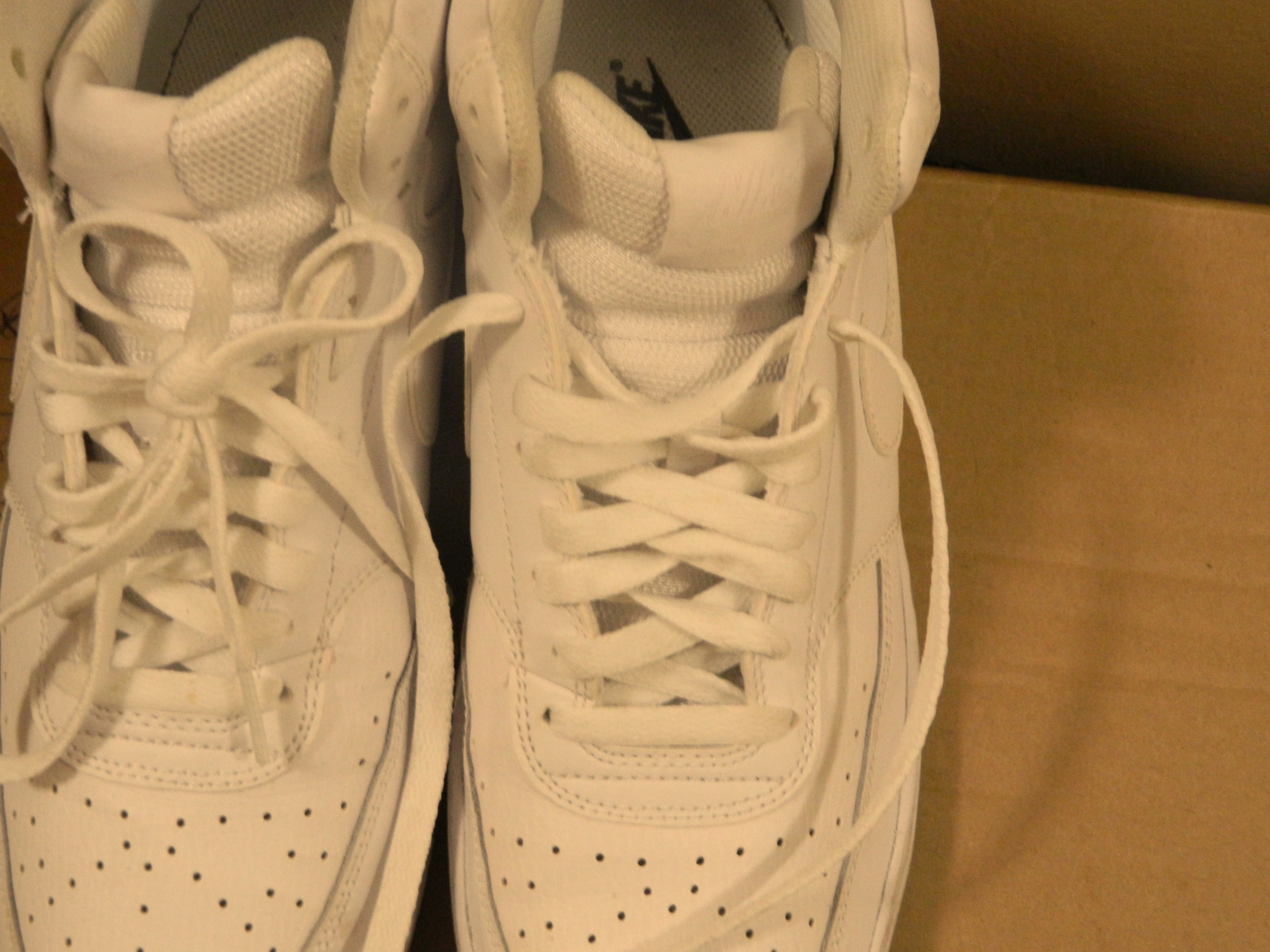 Used Classic Nike Air Force High Top Sneakers White - photo 3