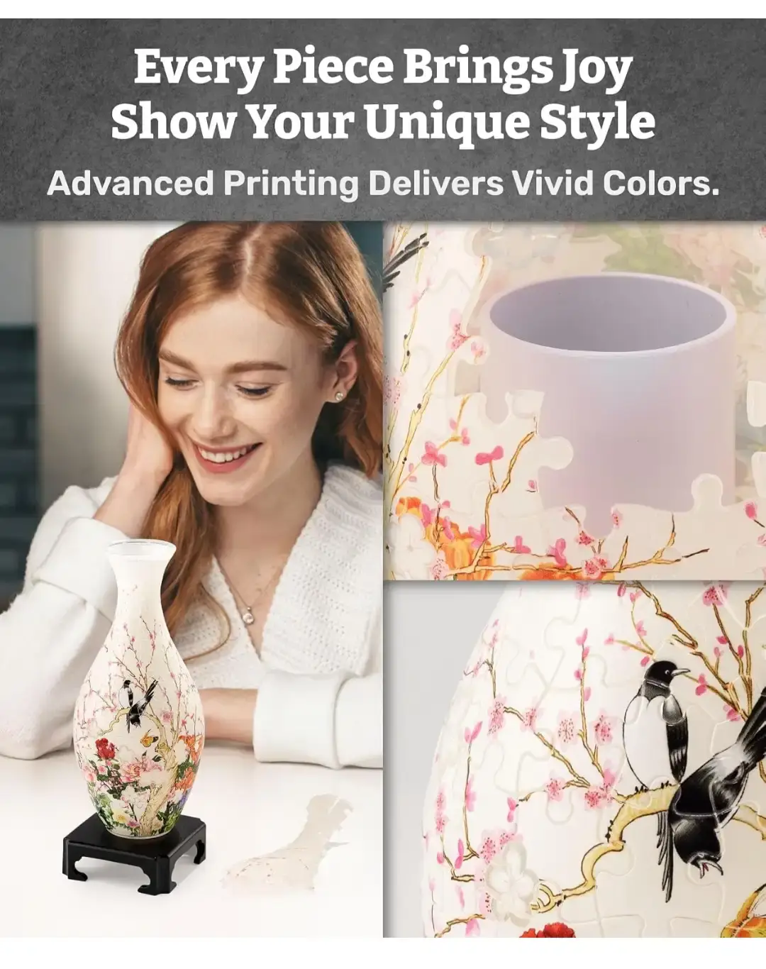 Pintoo 3D Puzzle Vase - Flowers and Birds - photo 4