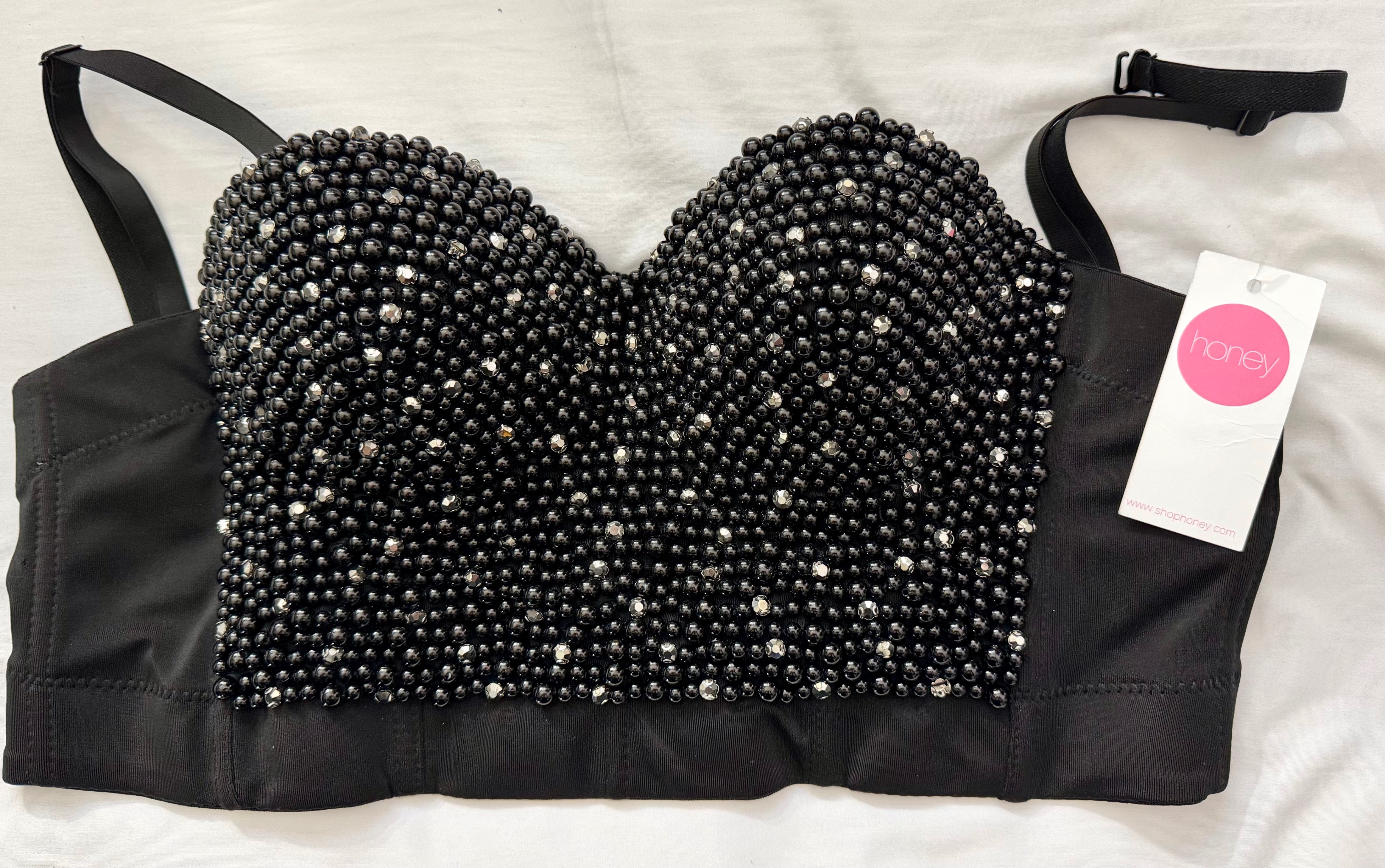 Vienne Embellished Bustier Crop Top - photo 3