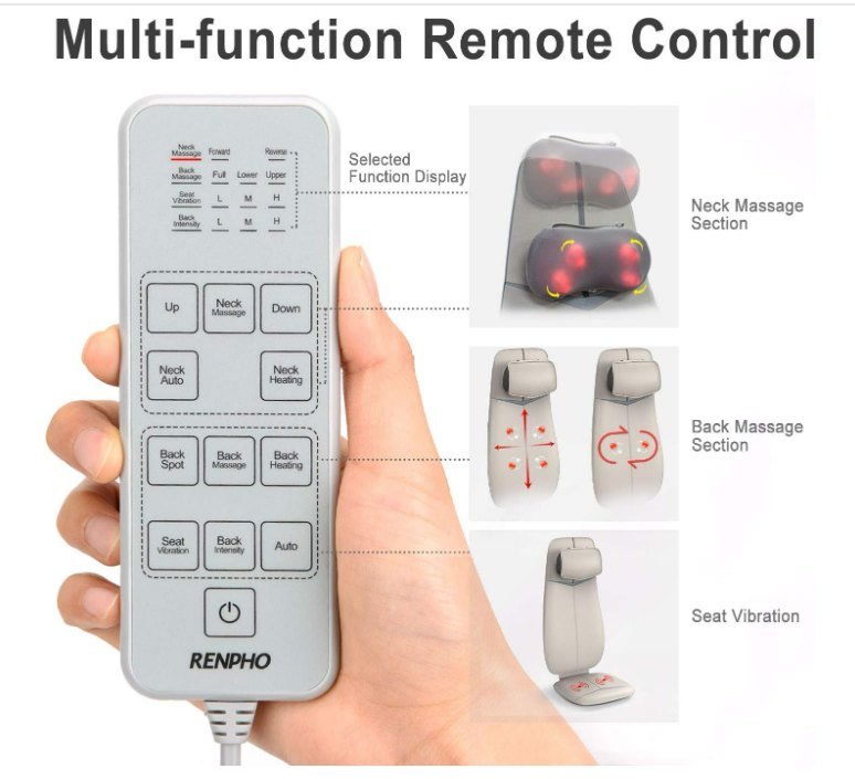 💆 RENPHO Heated Shiatsu Back Massager Chair Pad - photo 2