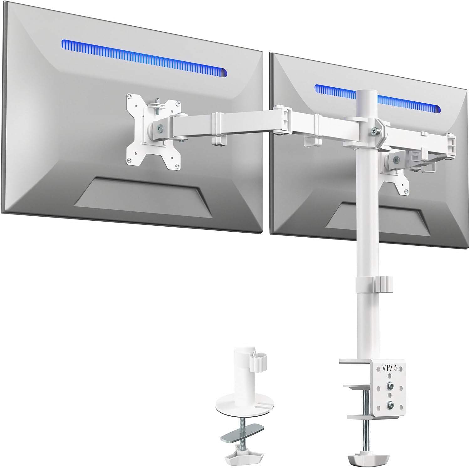 New VIVO White Dual 13 to 27 inch Monitor Desk Mount Stand - photo 5