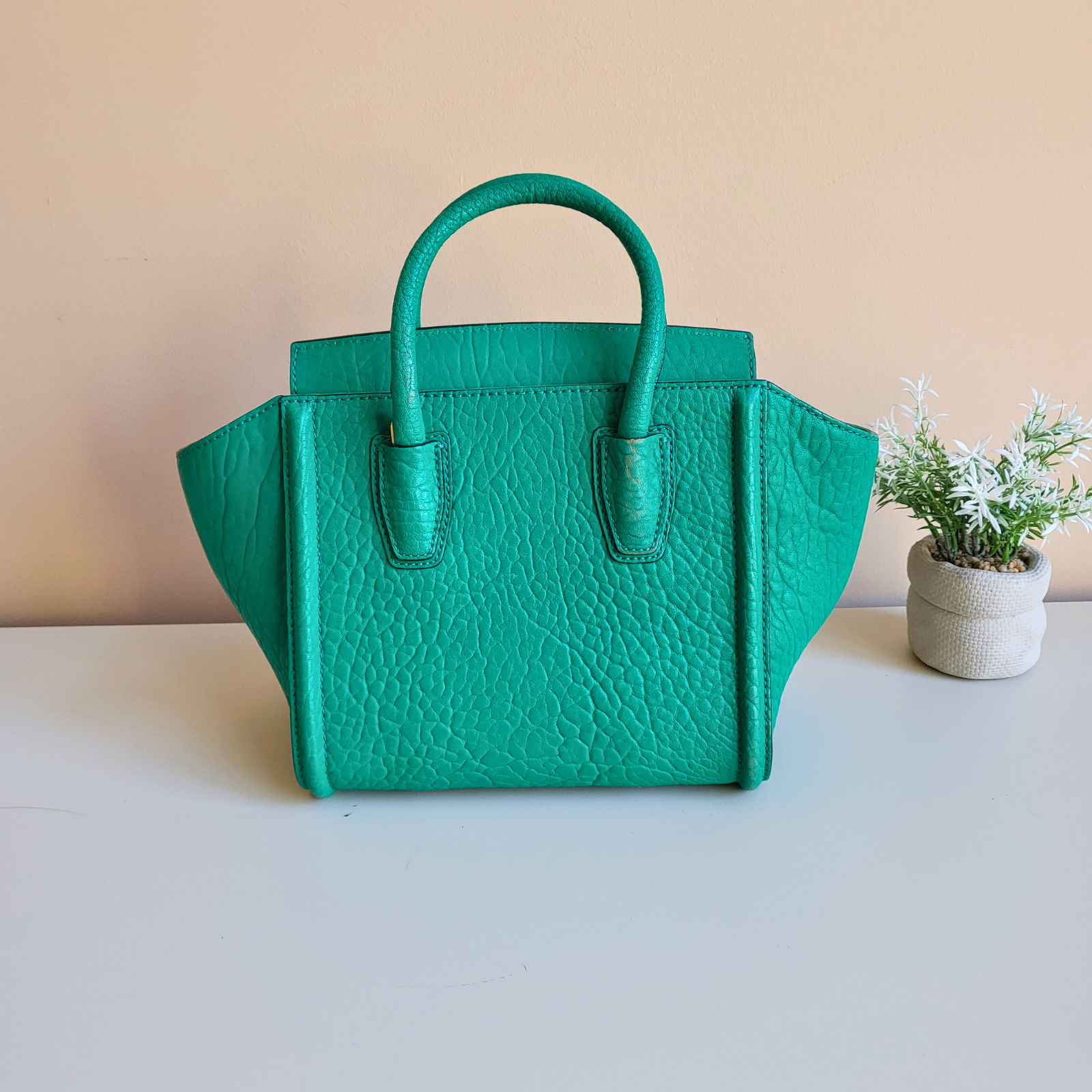 MCM - Mini Oasis Green Satchel Tote With Tags - Pre-Loved! 👜 - photo 3