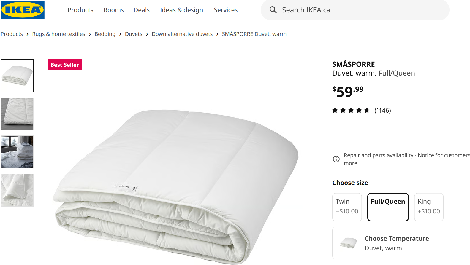 Ikea queen duvet