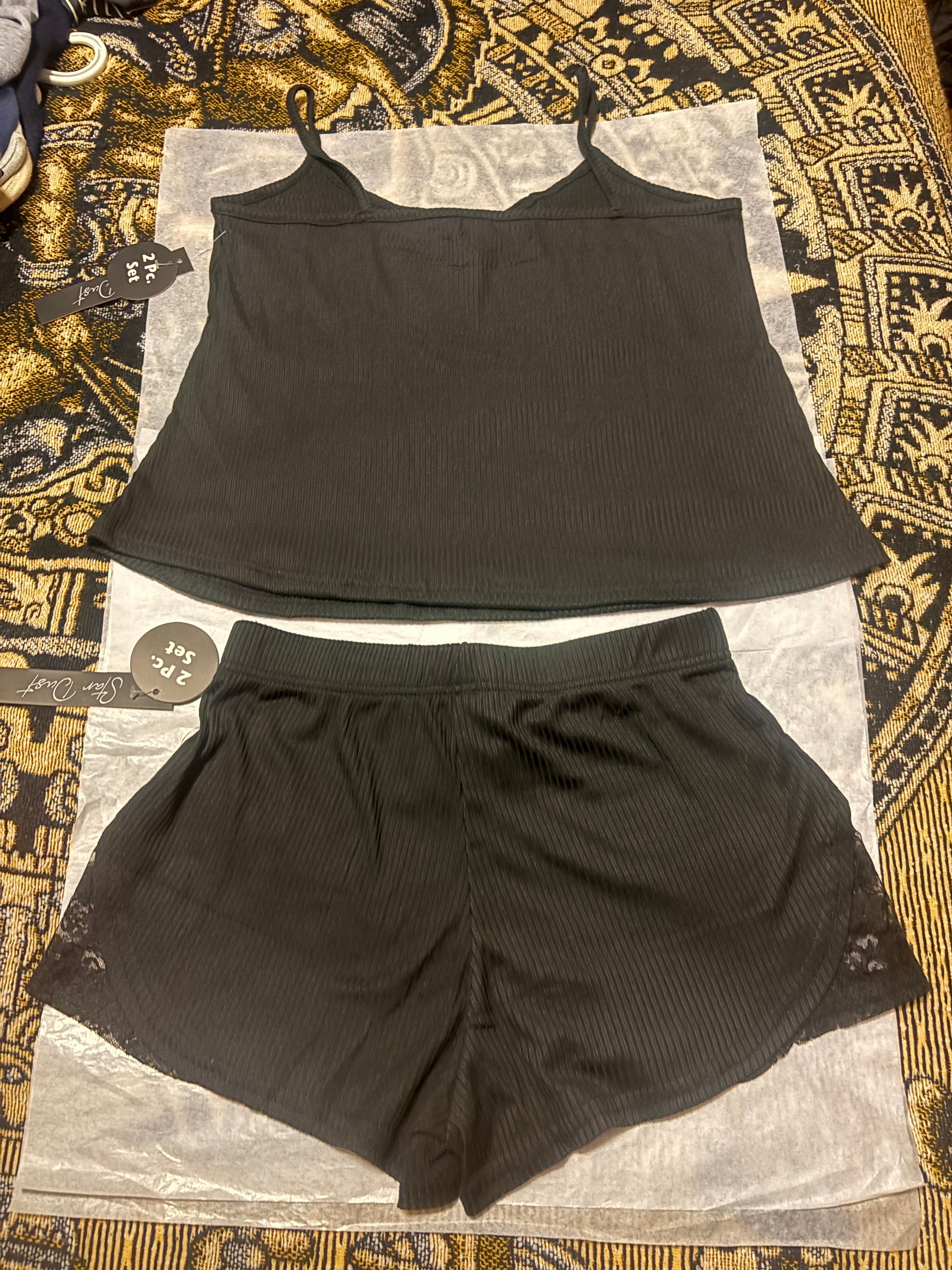 FashionNova-Dream Forever Ribbed Cami PJ Short Set-Large - photo 4