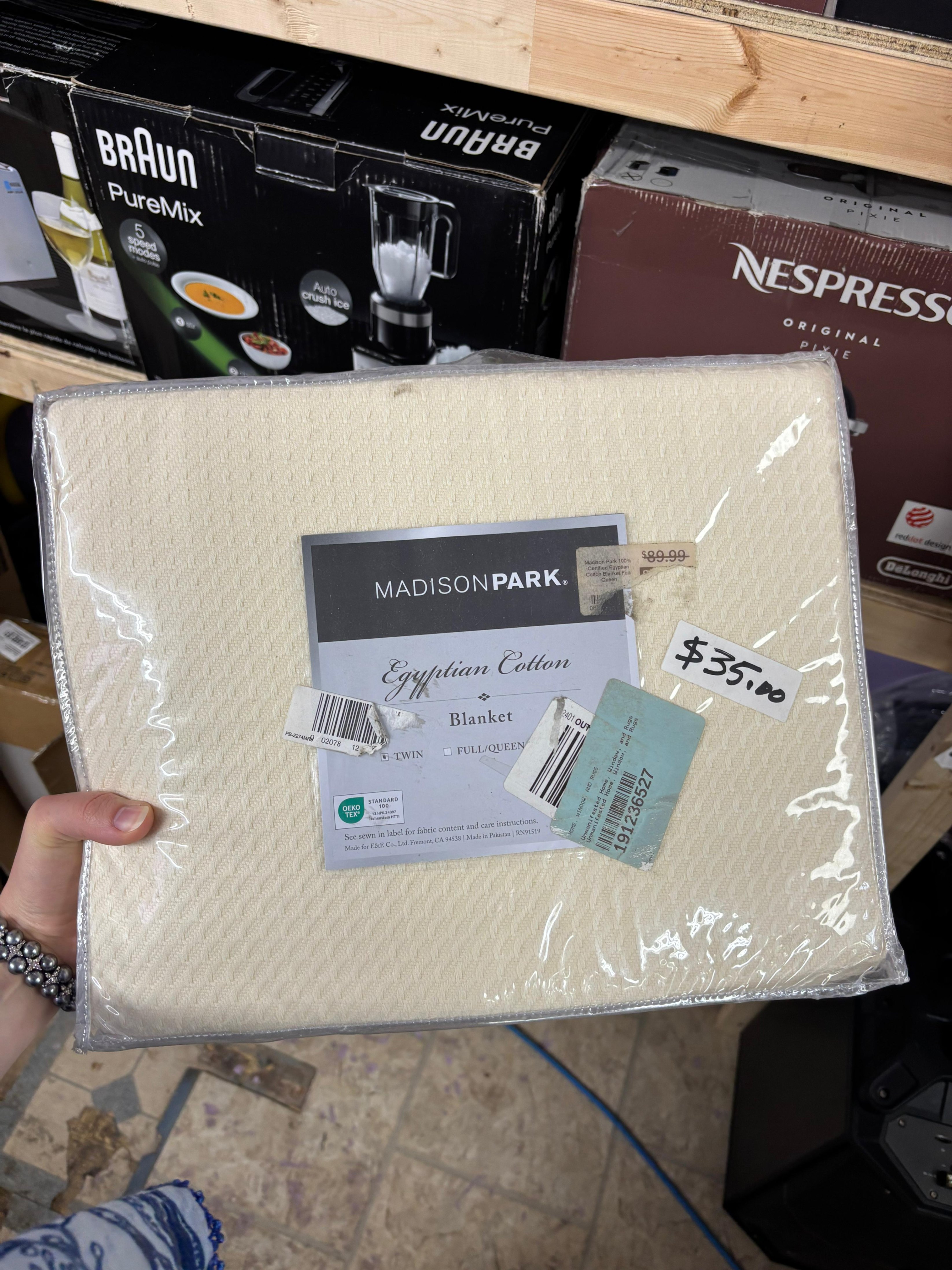 Madison Park Egyptian Cotton Twin Blanket - Brand New - $35