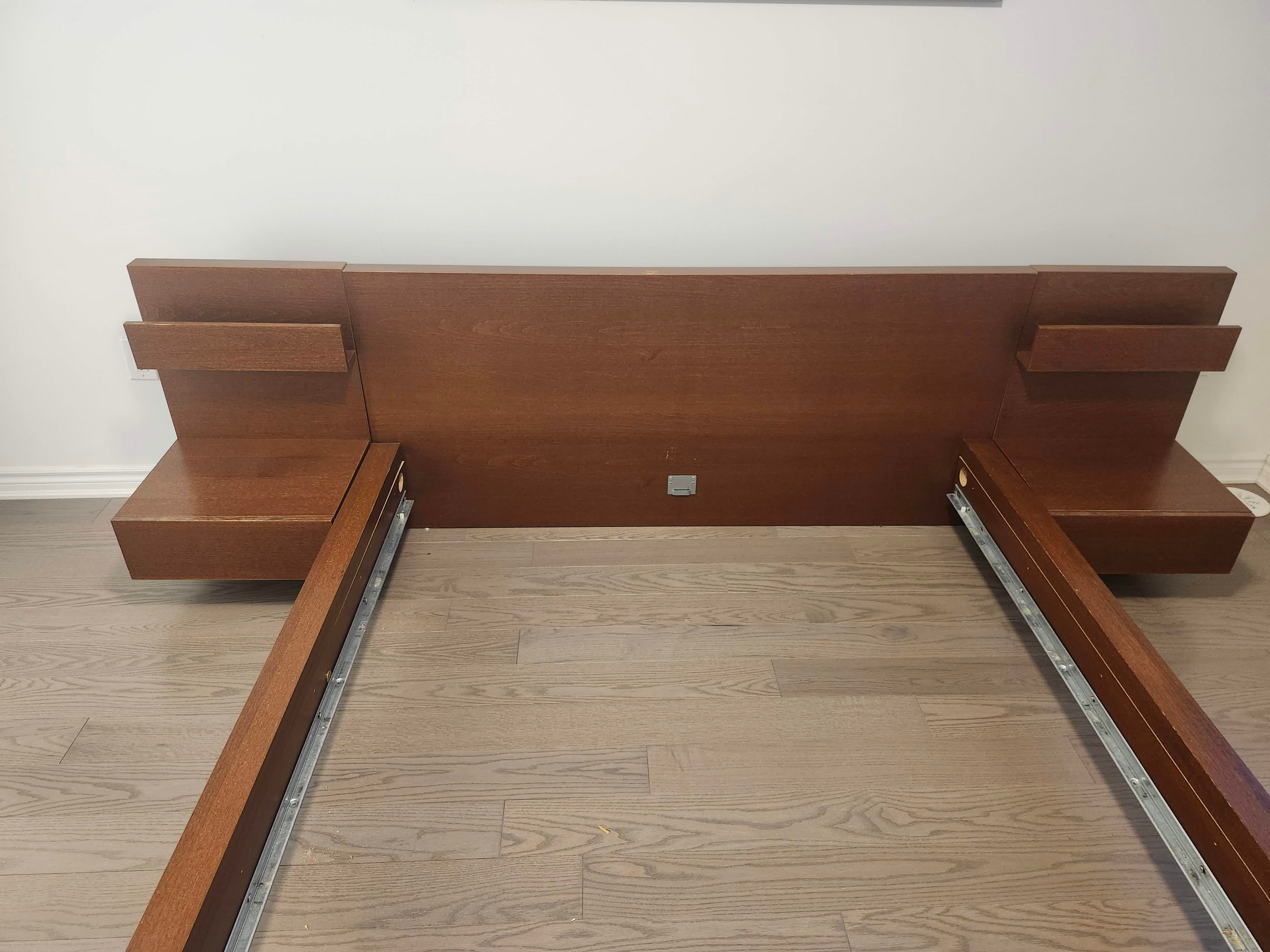 IKEA MALM Queen Bed Frame with 2 Floating Nightstands - photo 3