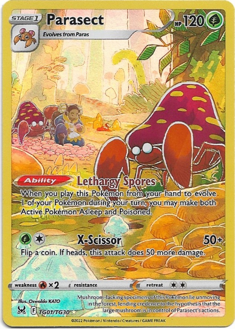 Pokemon Parasect TG01/TG30 Lost Origin Trainer Gallery NM