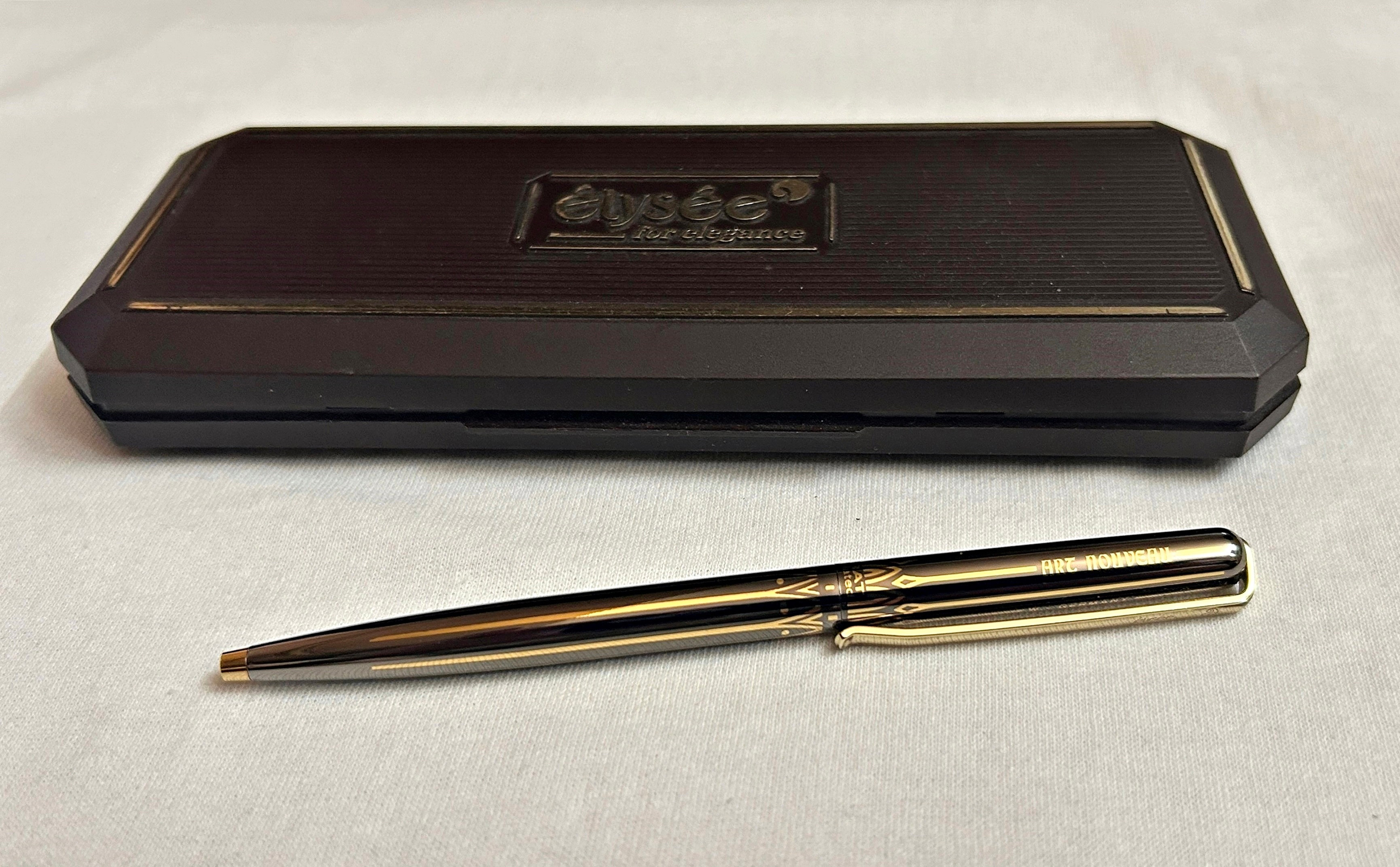 Elysee Arc Nouveau 24k Gold-Plated Clip Over Pen