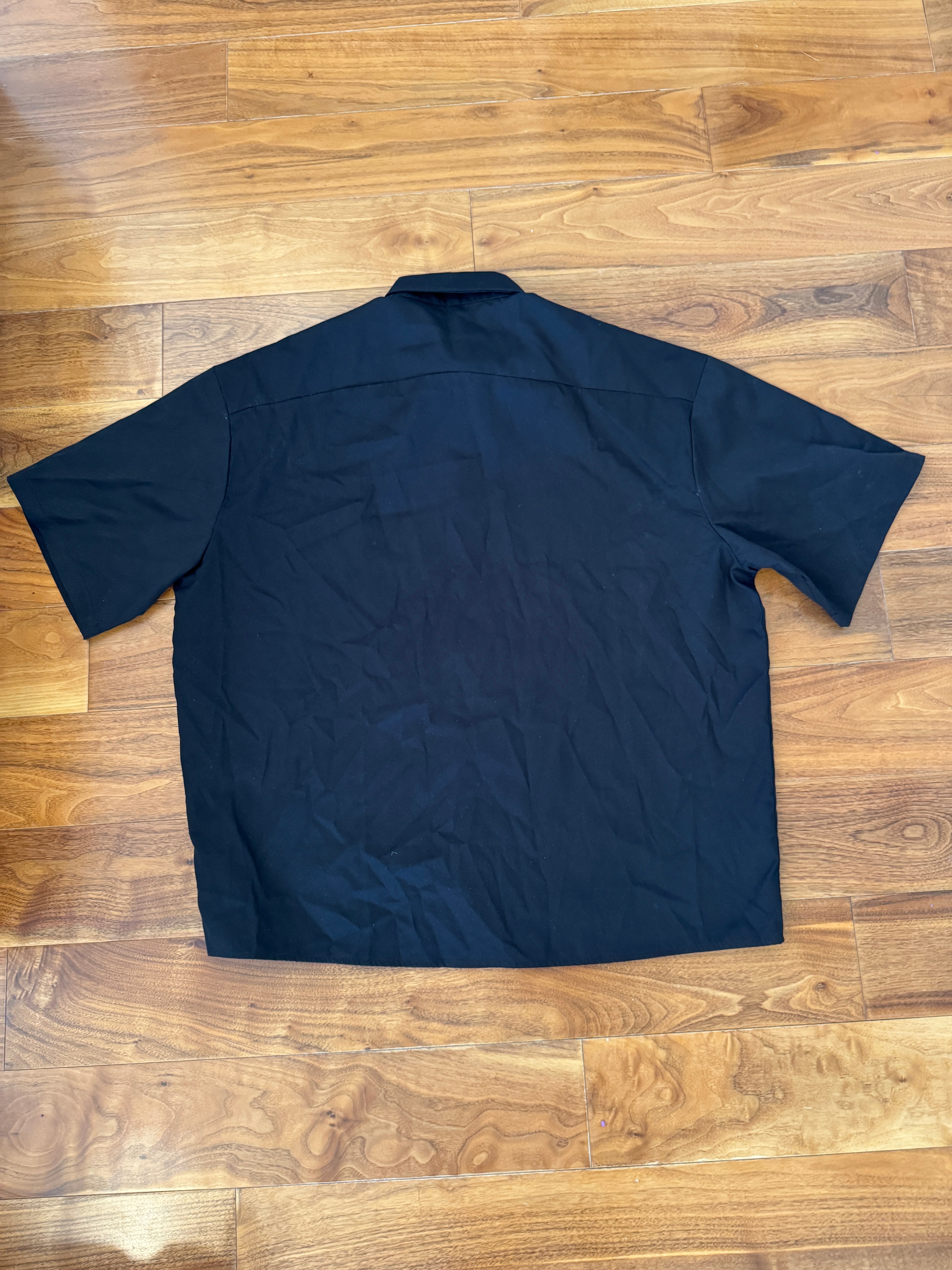 Black Collared Shirt with Chain Tie - photo 3