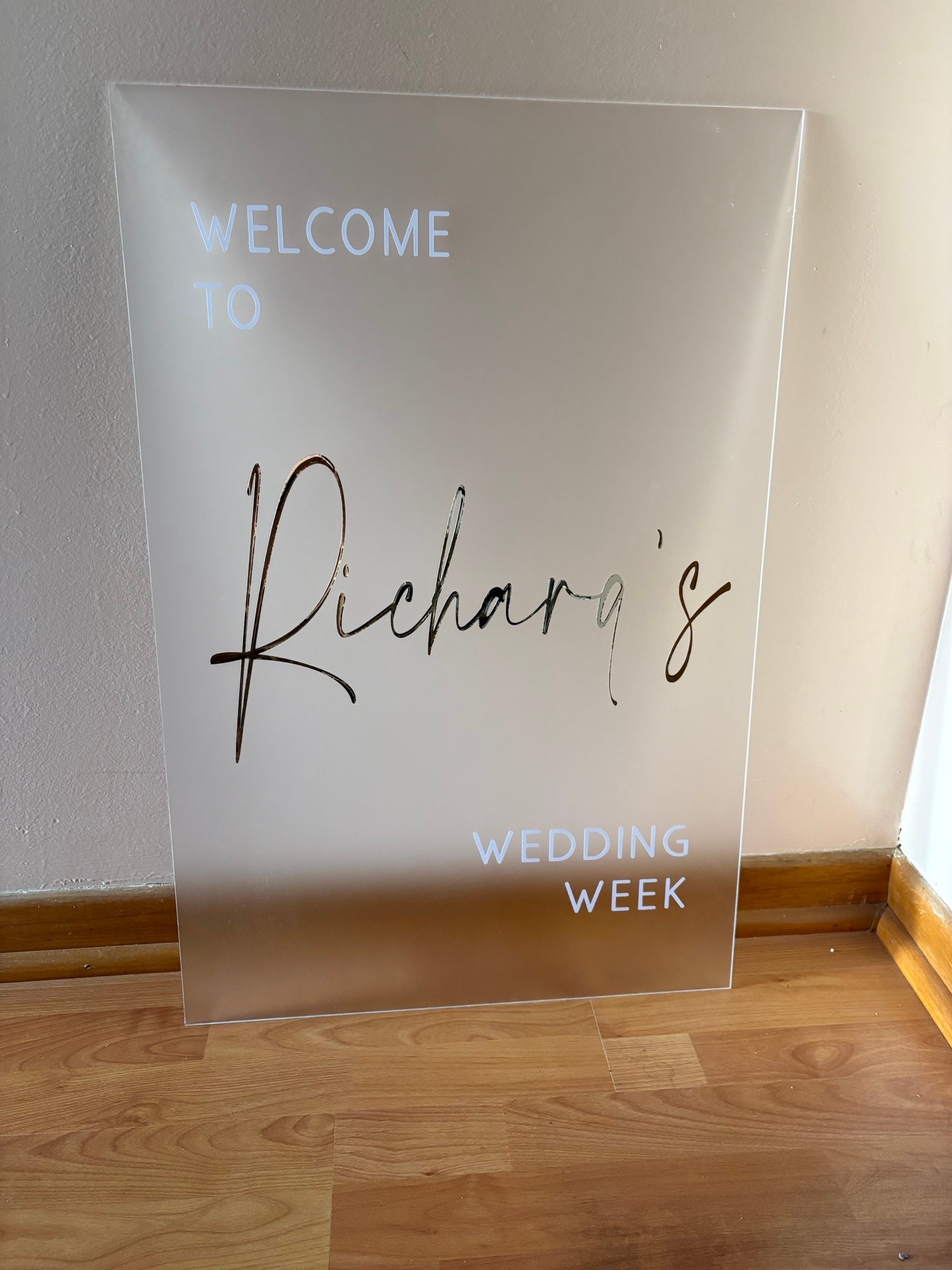 20" x 30" Editable Acrylic Welcome Sign – Wedding & Events - photo 3