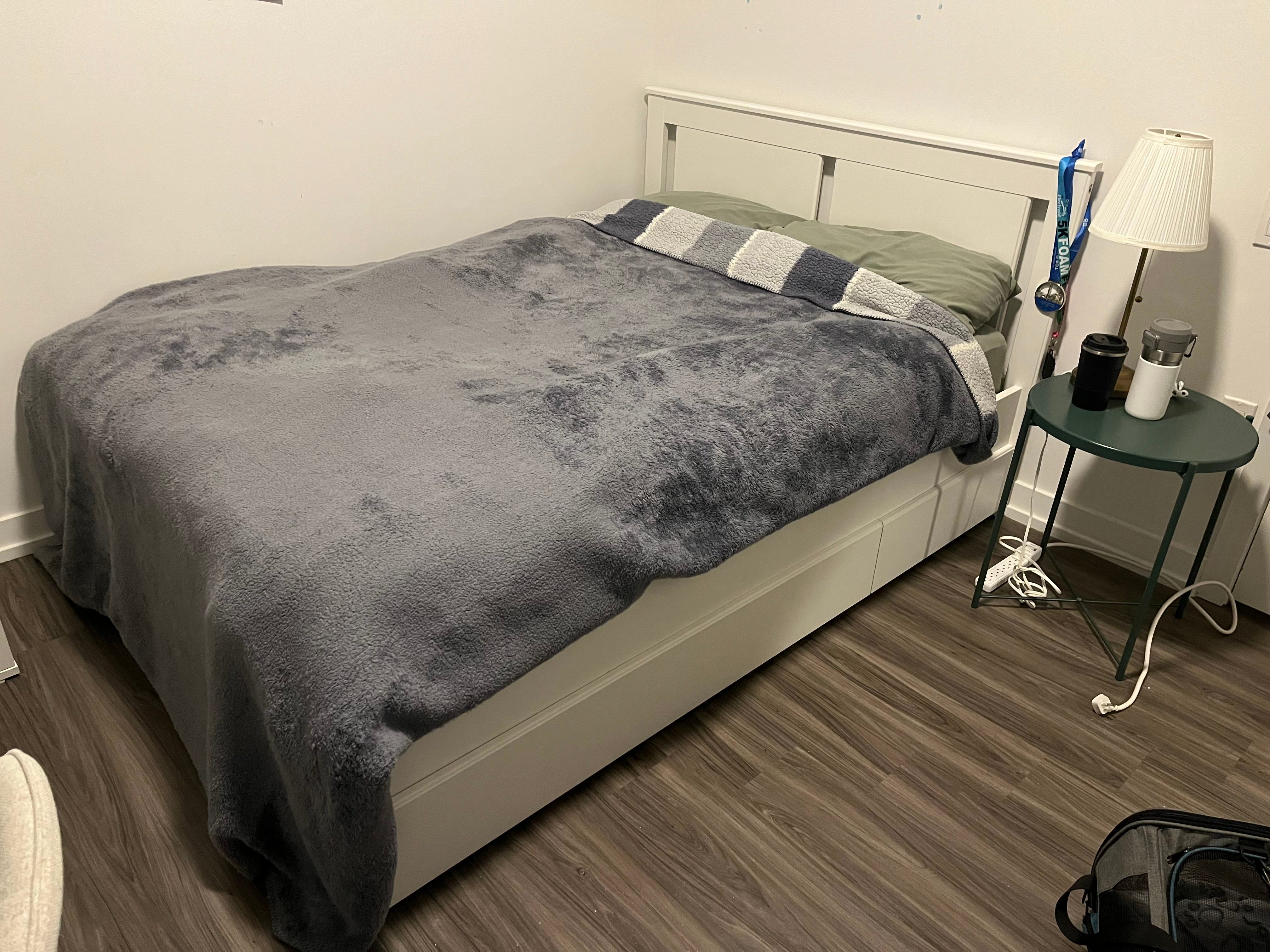 IKEA MALM Full/Double Bed Frame + 2 Storage Drawers – White