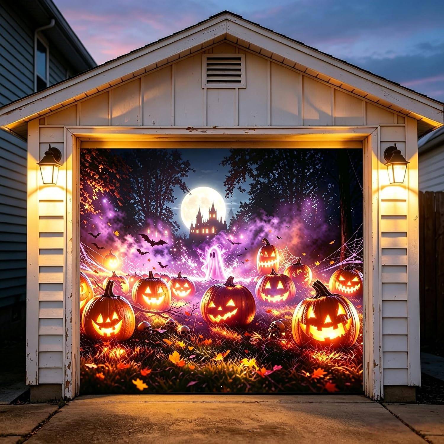 7x8 FT Halloween Garage Door Cover - photo 2