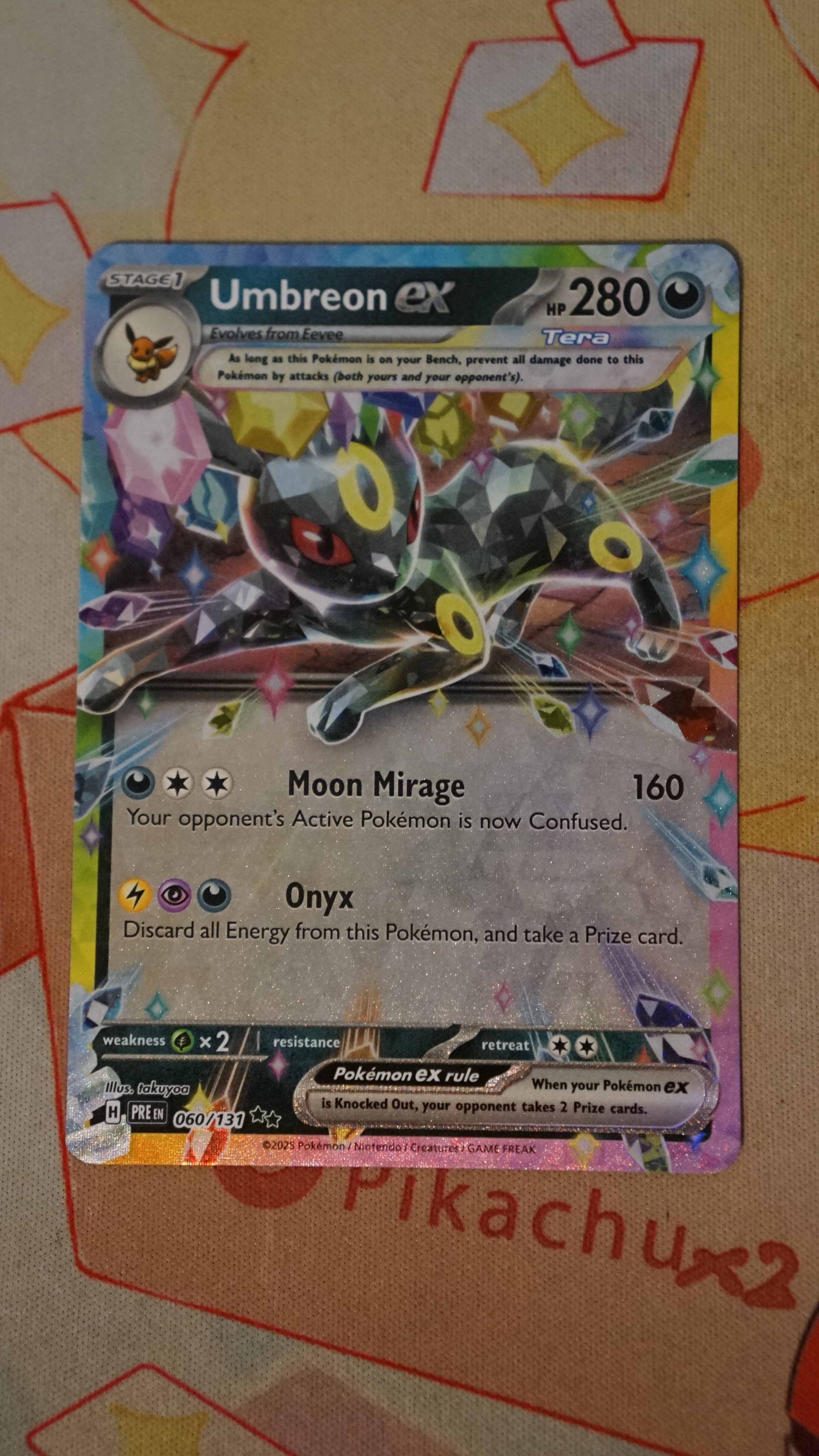 Pokemon Umbreon ex 060/131 Prismatic Evolutions NM - photo 3