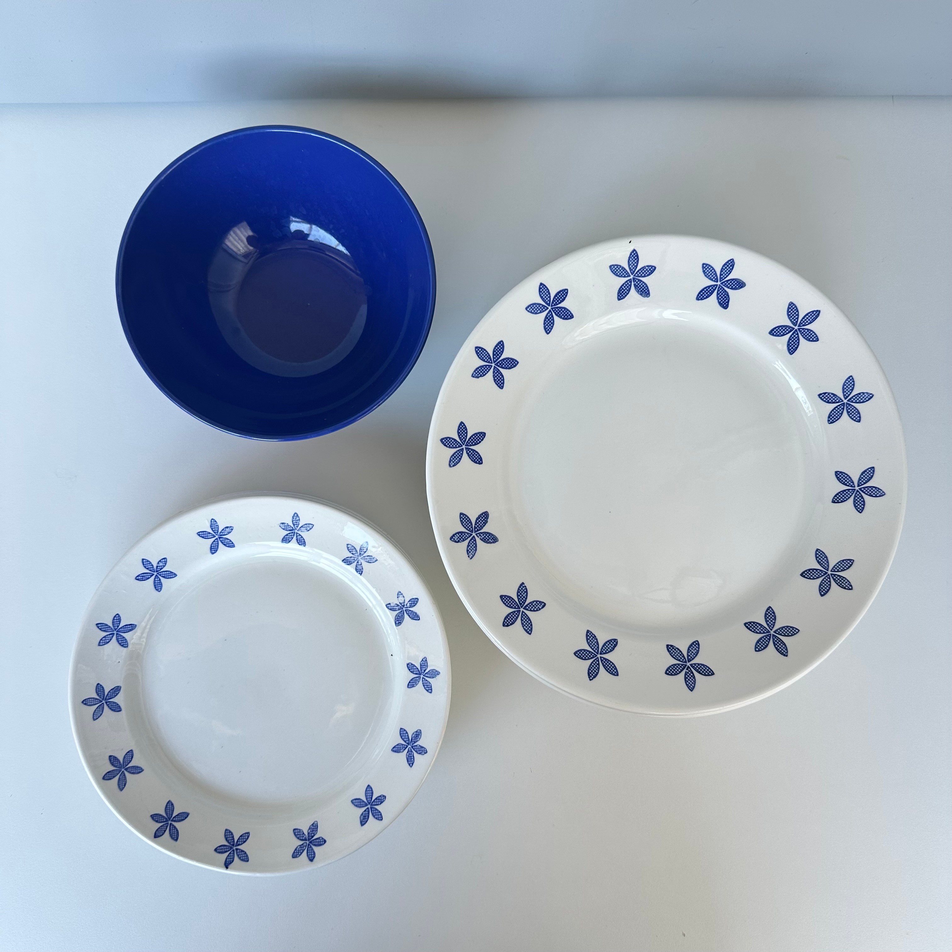 Ikea Blue Flower Plate Set - 13 Pieces - photo 2