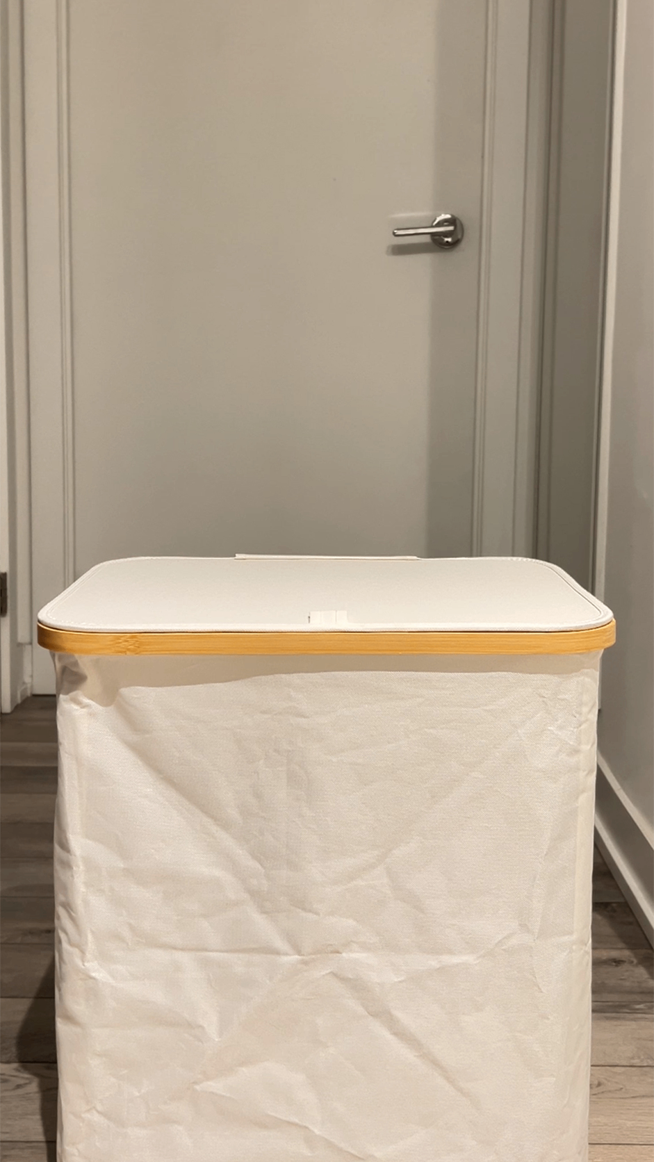 Moving Sale – Foldable Laundry Hamper with Lid & Bamboo Frame - photo 2