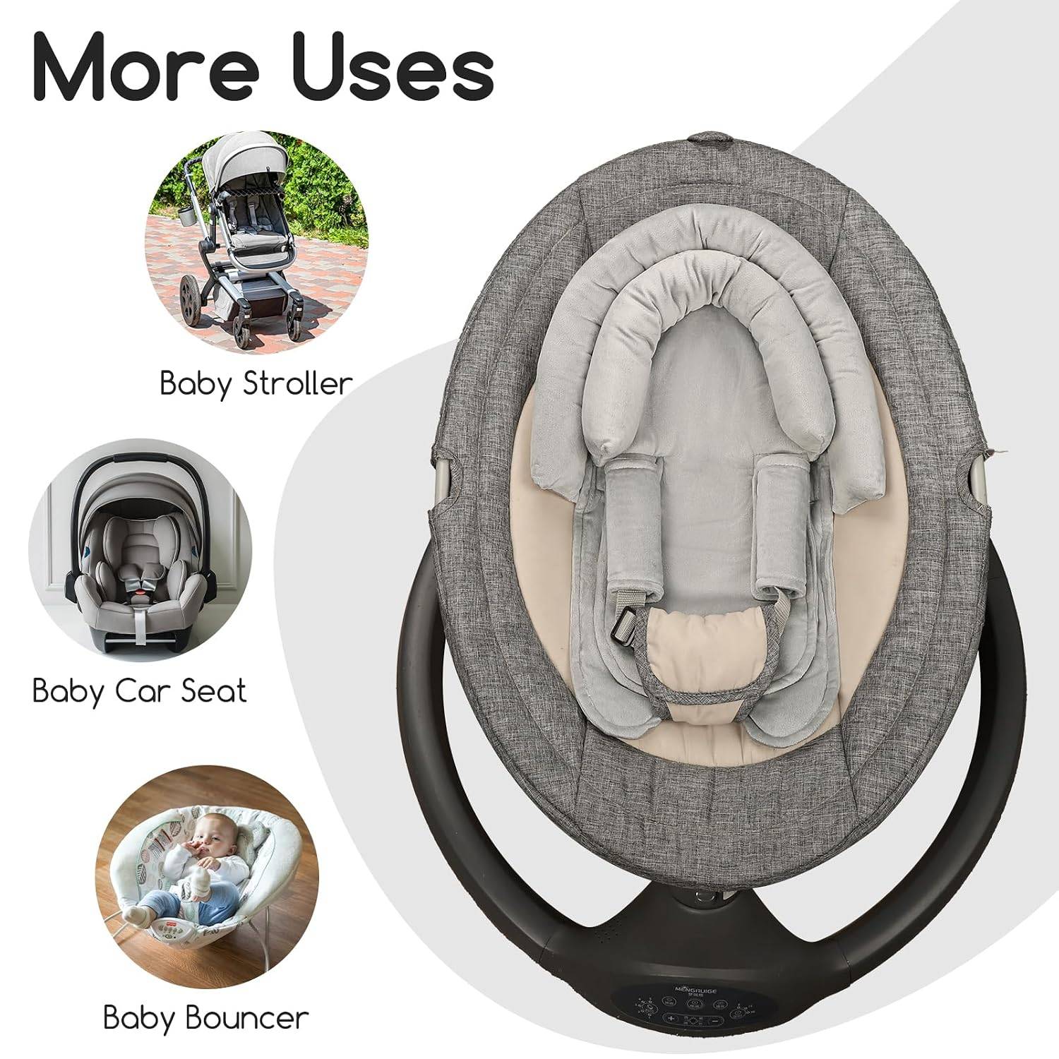 NEW~ Grey Infant Car Seat Head Support Insert - photo 5