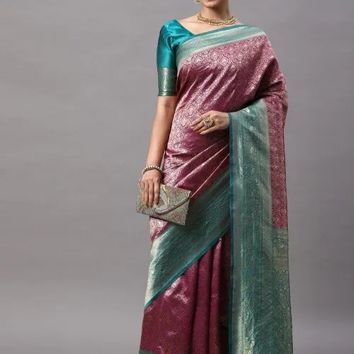 Women's Silk Blend Saree - photo 2