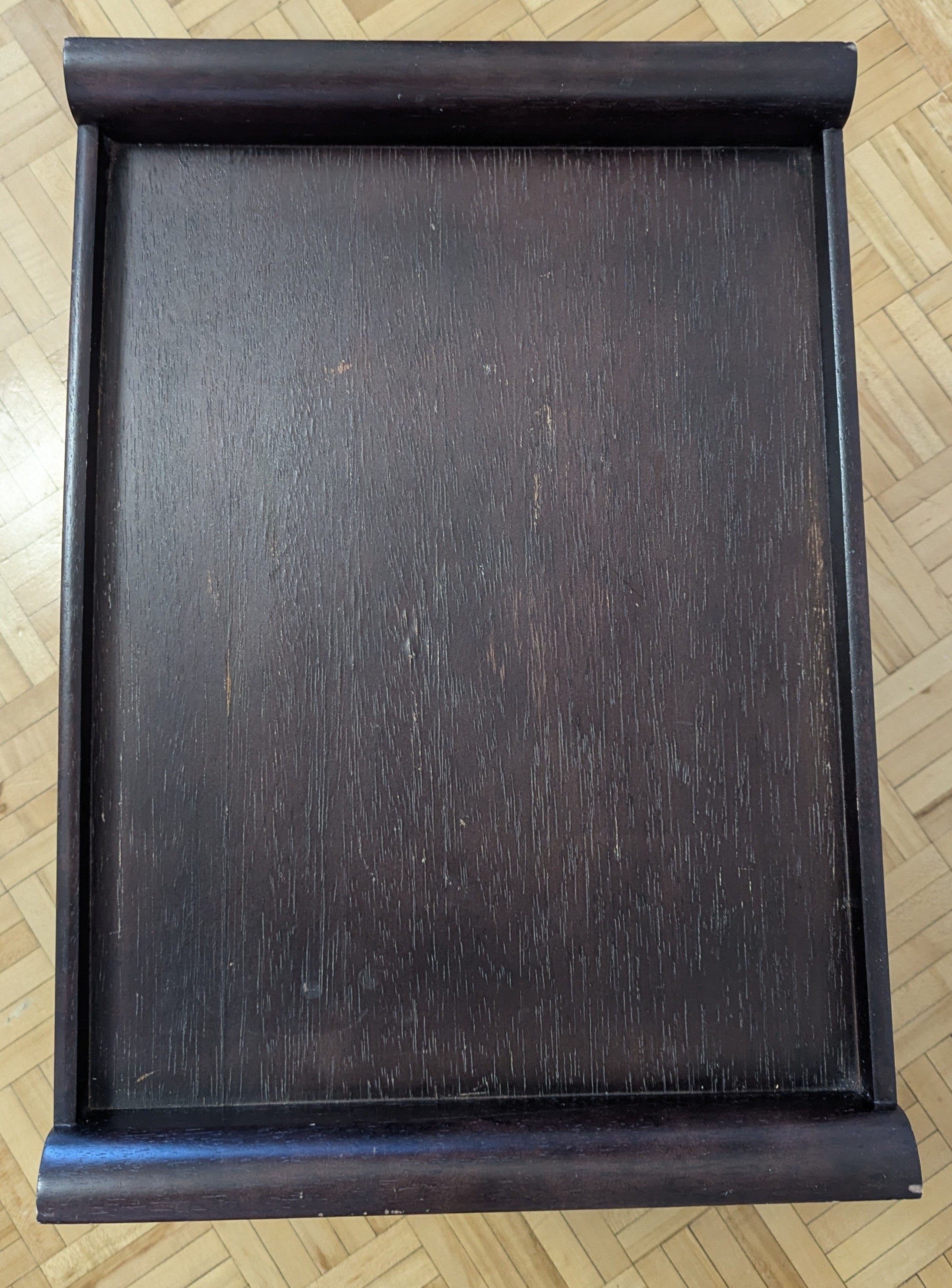 Vintage Bamboo Wood Tray Table With Stand Portable Folding TV - photo 3