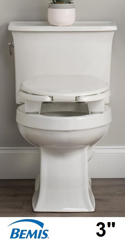 NEVER USED Bemis Elongated Steadfast Raised Toilet Seat - 3"