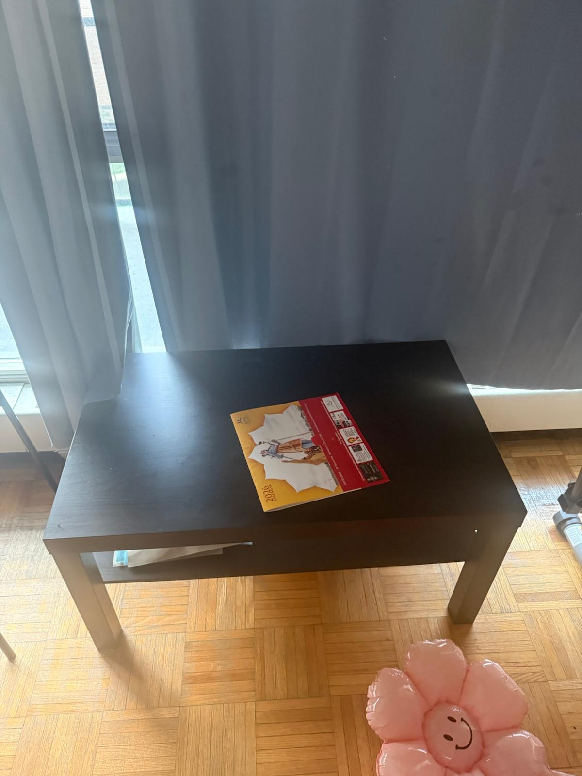Dark brown coffee table