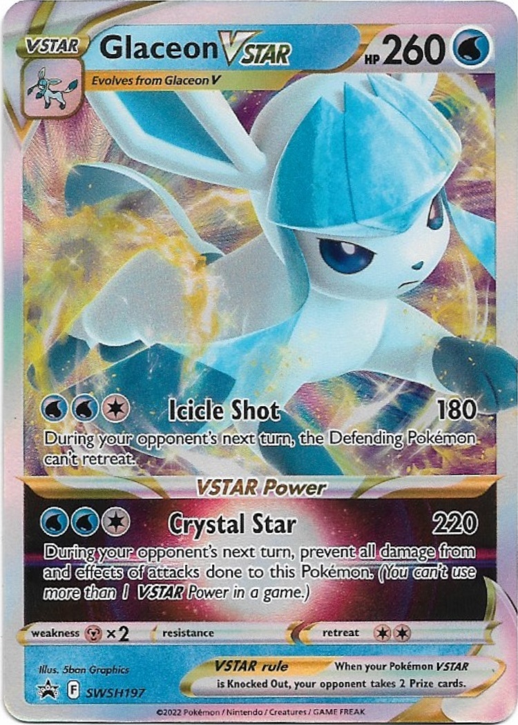Pokemon Glaceon VSTAR SWSH197 SWSH Black Star Promo NM