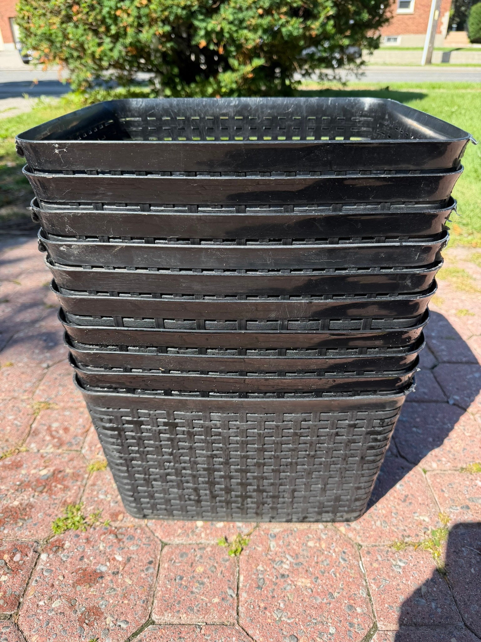 Lot of Black Storage Baskets - photo 3