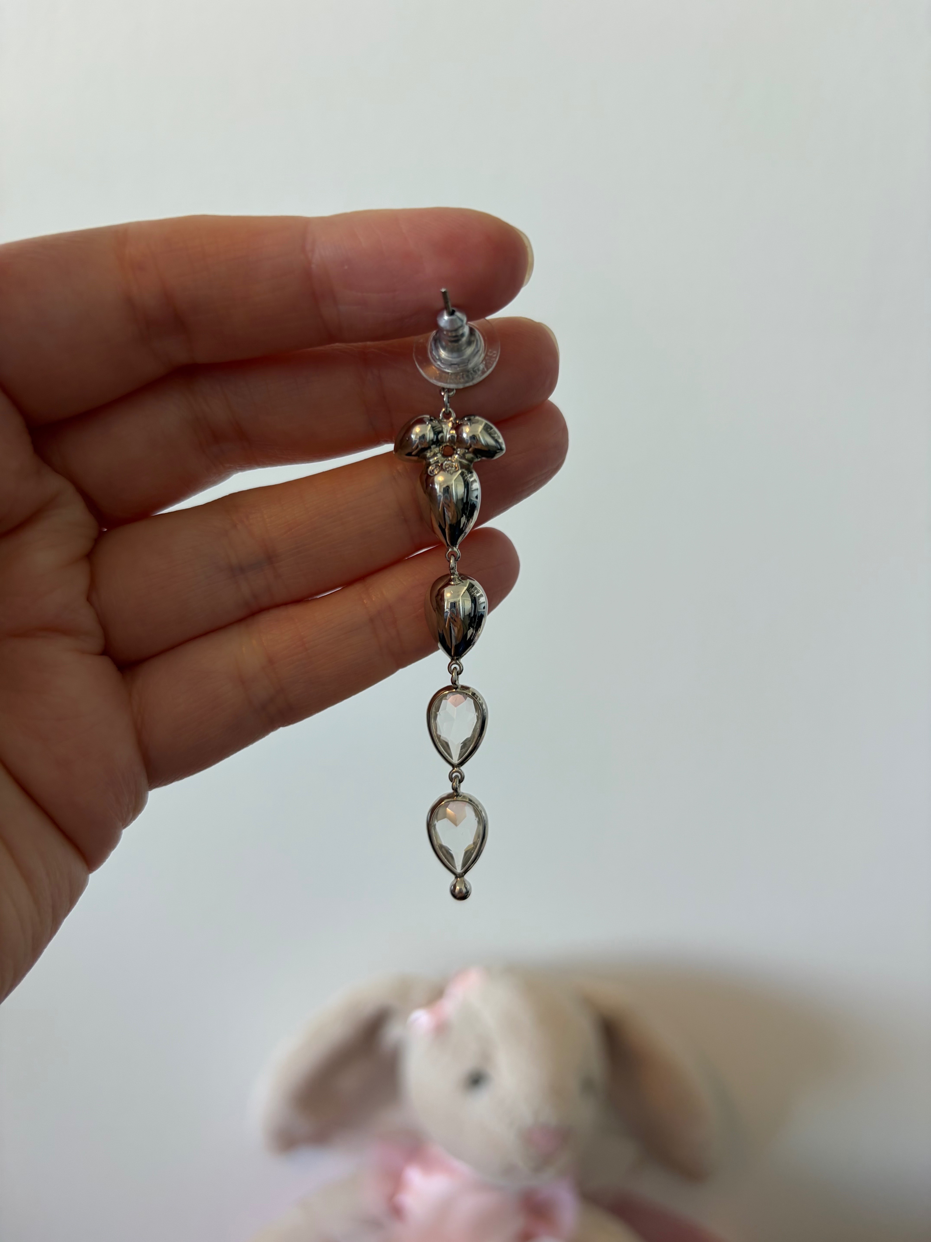 Vintage Swarovski Azore Long Earrings – Blue & Clear Crystal - photo 5