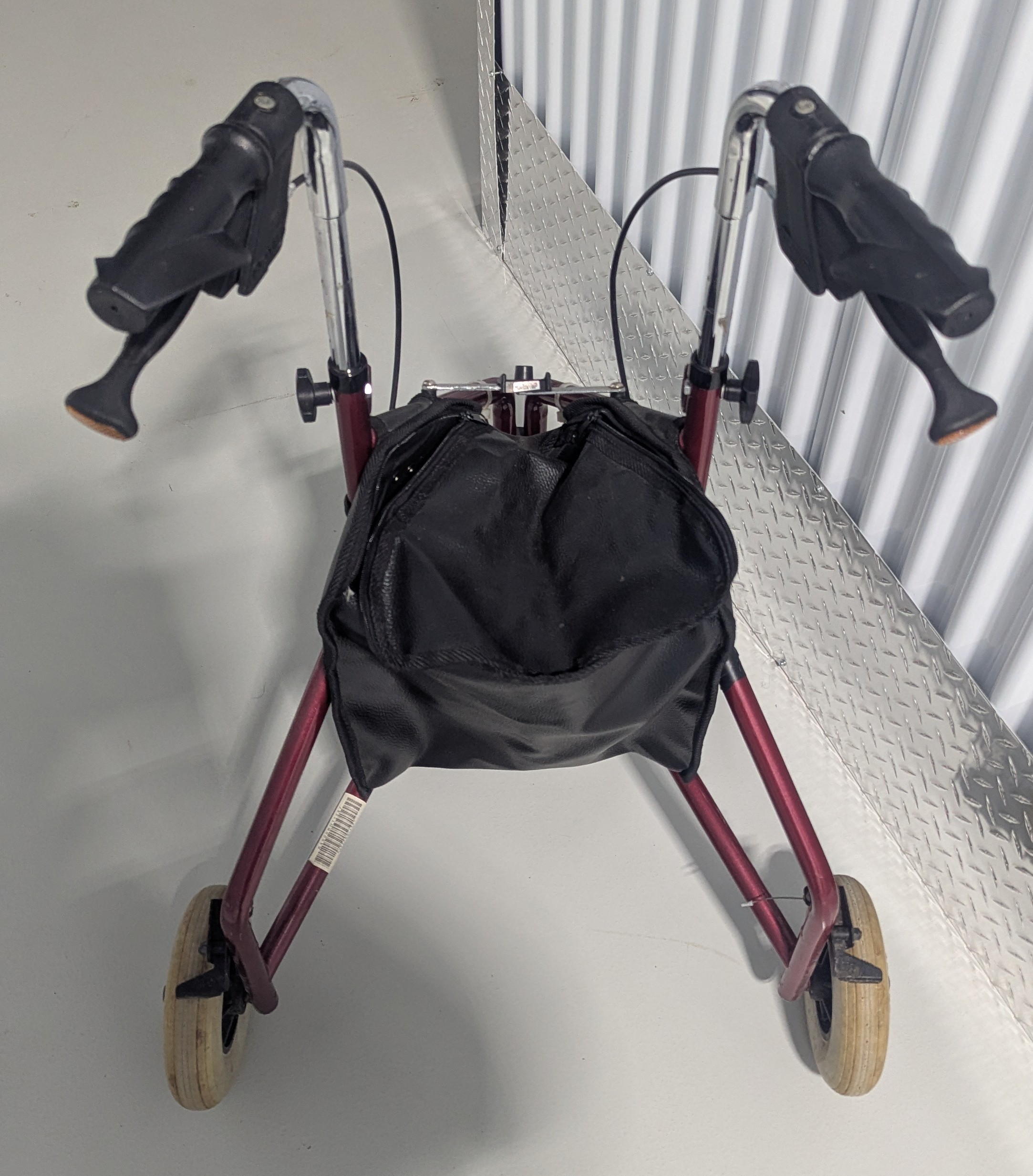 Nova 3 Wheel Folding Walker - Red - photo 2