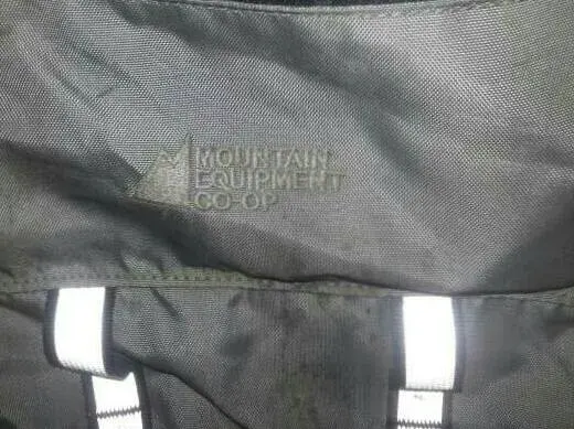 Old School MEC Grey Backpack With Bike Reflector Front - photo 2