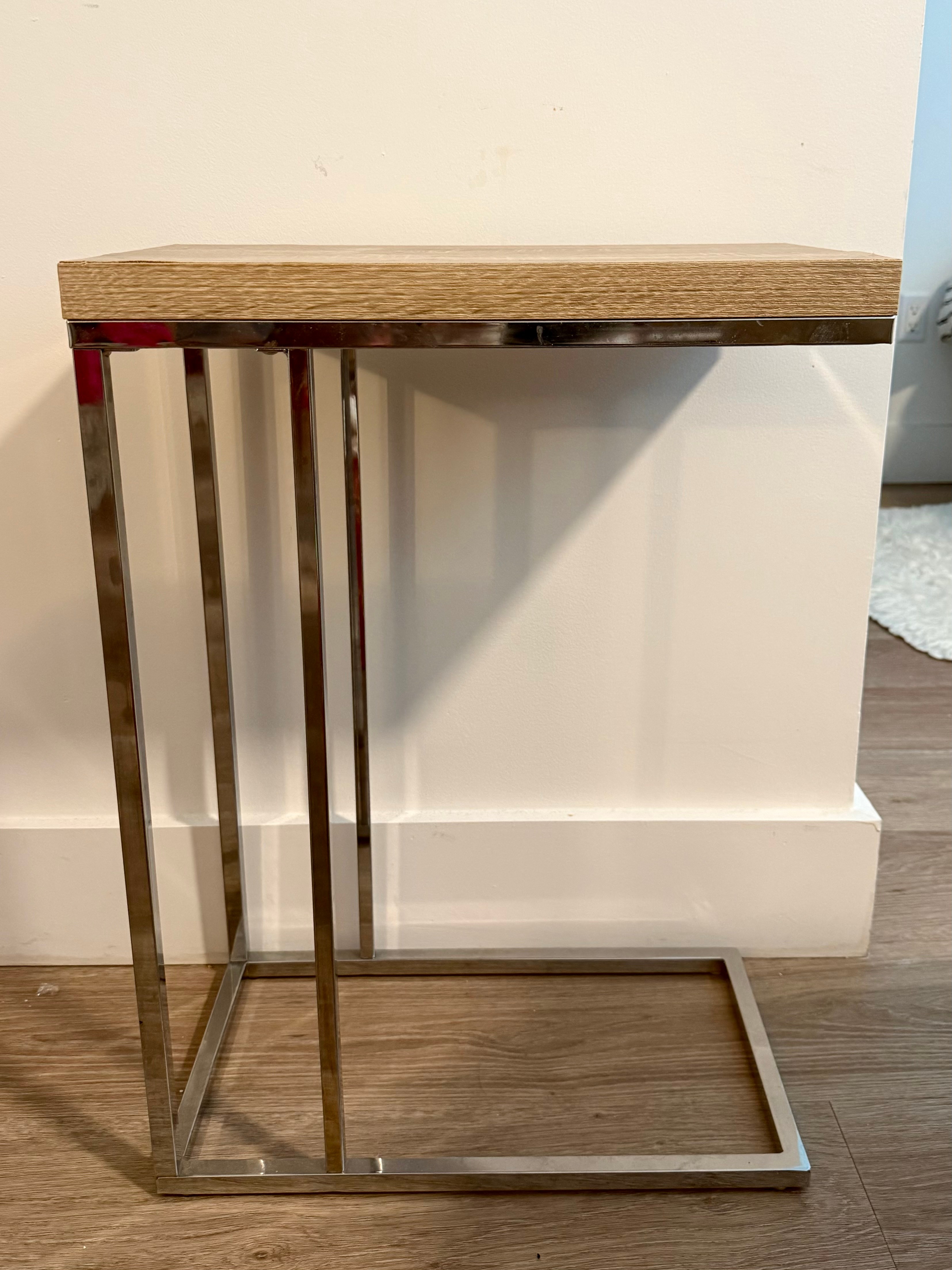 Dark Taupe C-Shaped Side / Accent Table - photo 2