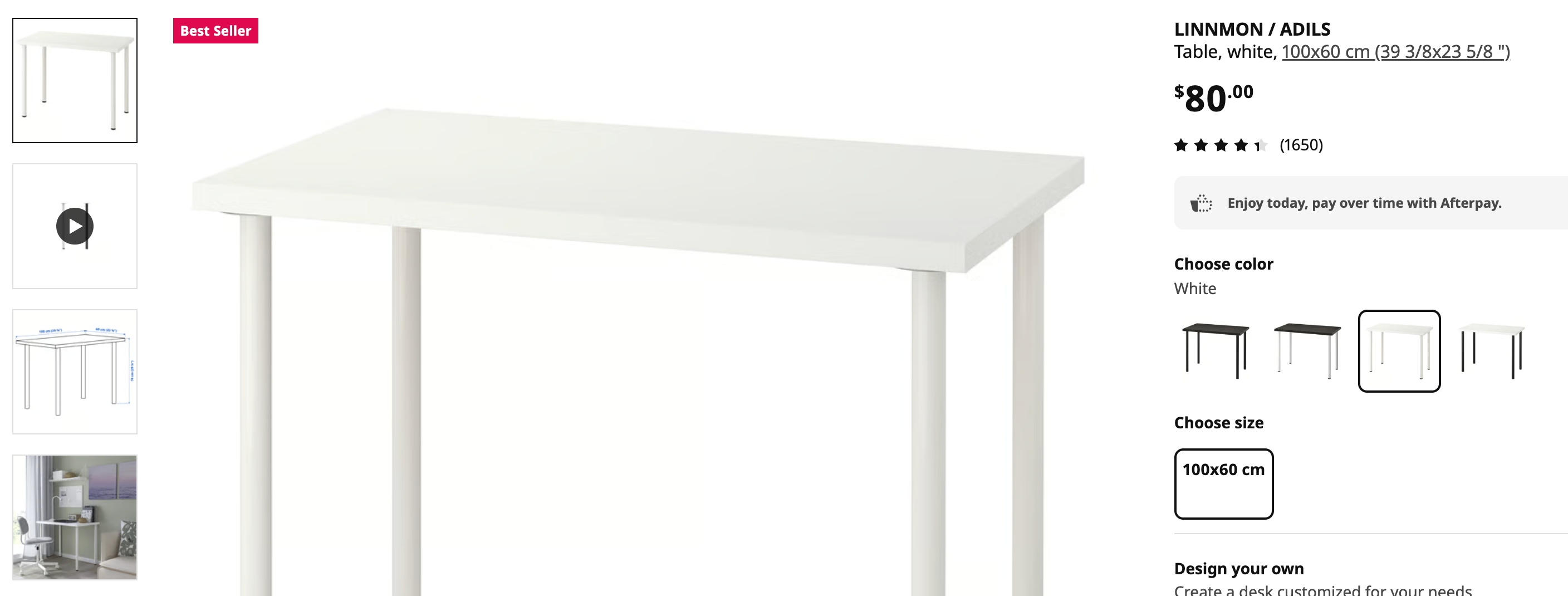 Ikea LINNMON / ADILS Table - photo 3