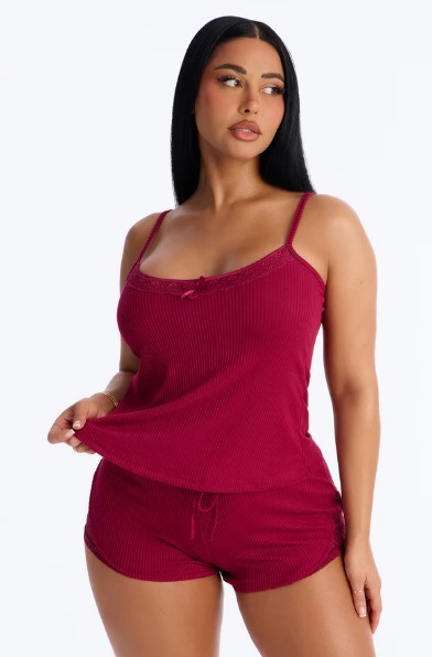 FashionNova-Dream Forever Ribbed Cami PJ Short Set - photo 5