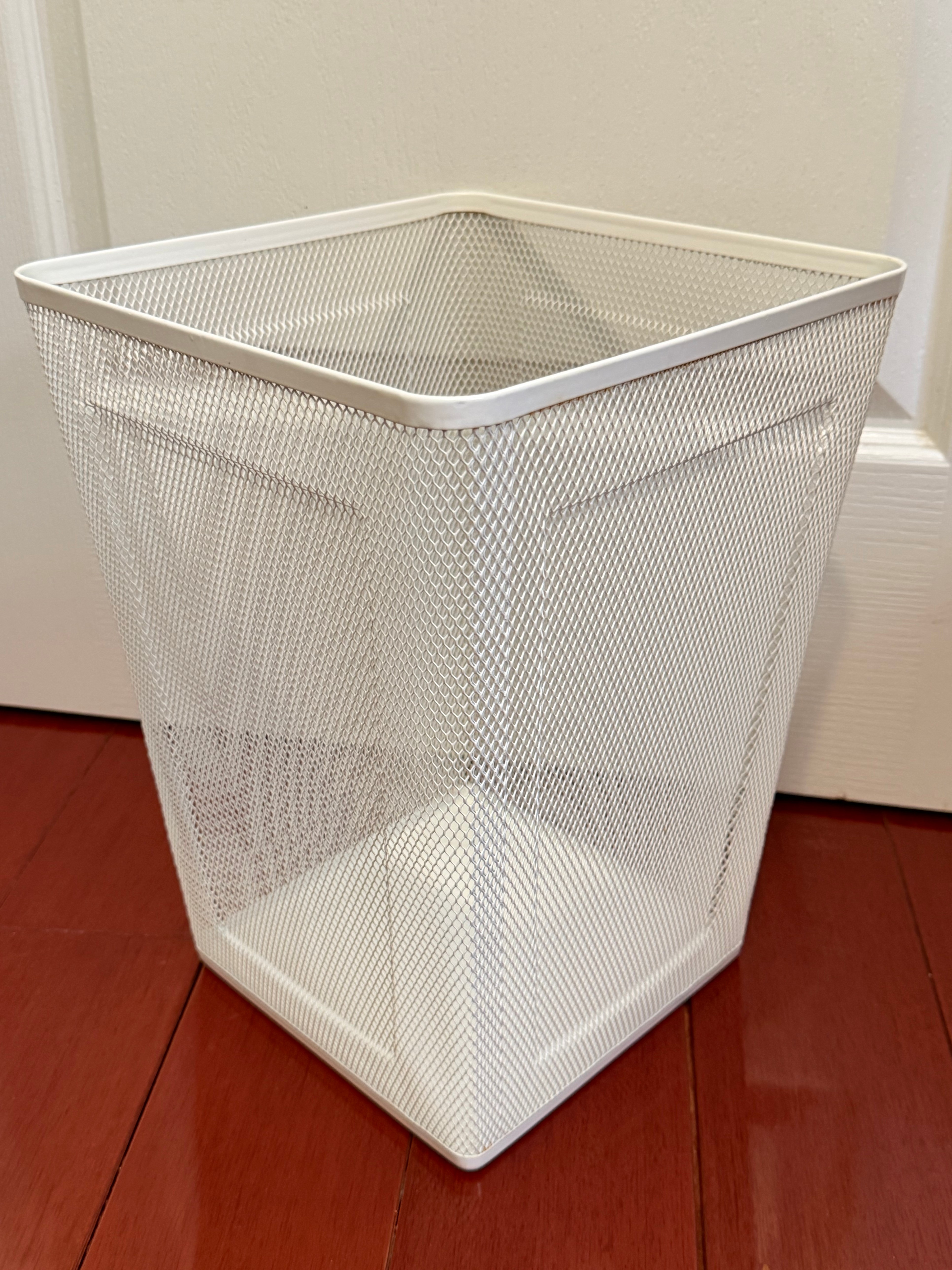 IKEA White Mesh Wastebasket / Trash Can