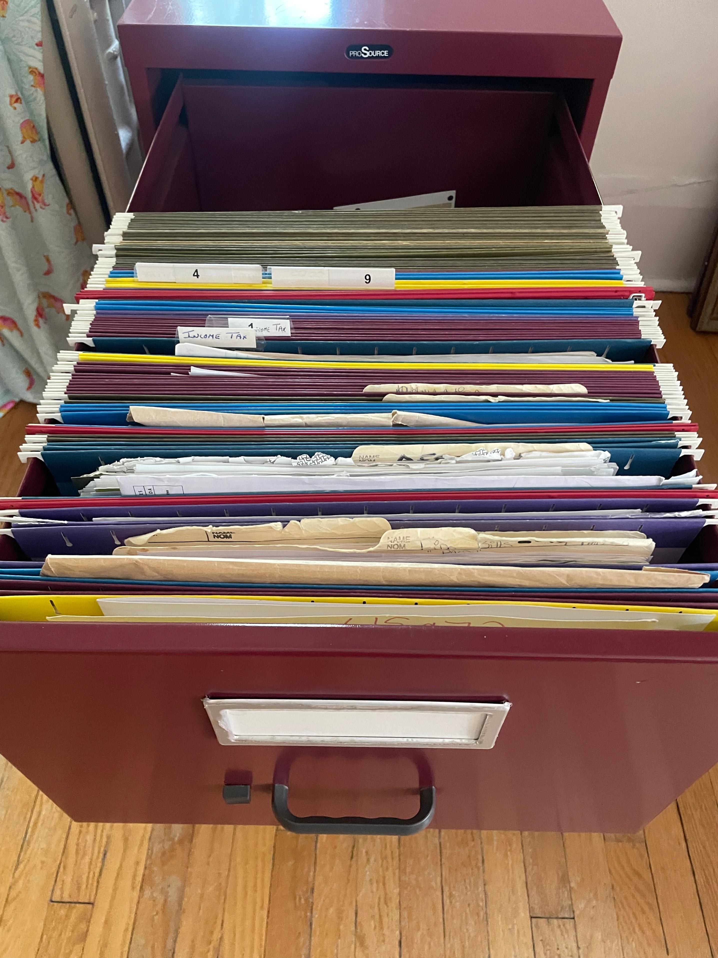 Filing Cabinet - Burgundy/Wine Colour - photo 3