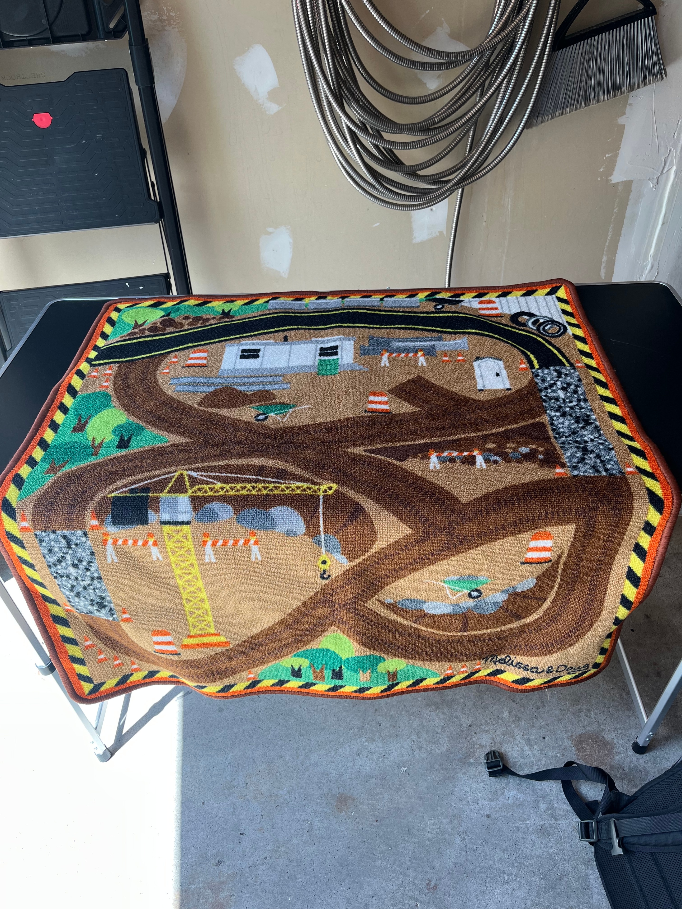 Melissa & Doug Construction Zone Kids Play Rug (39”x36”)