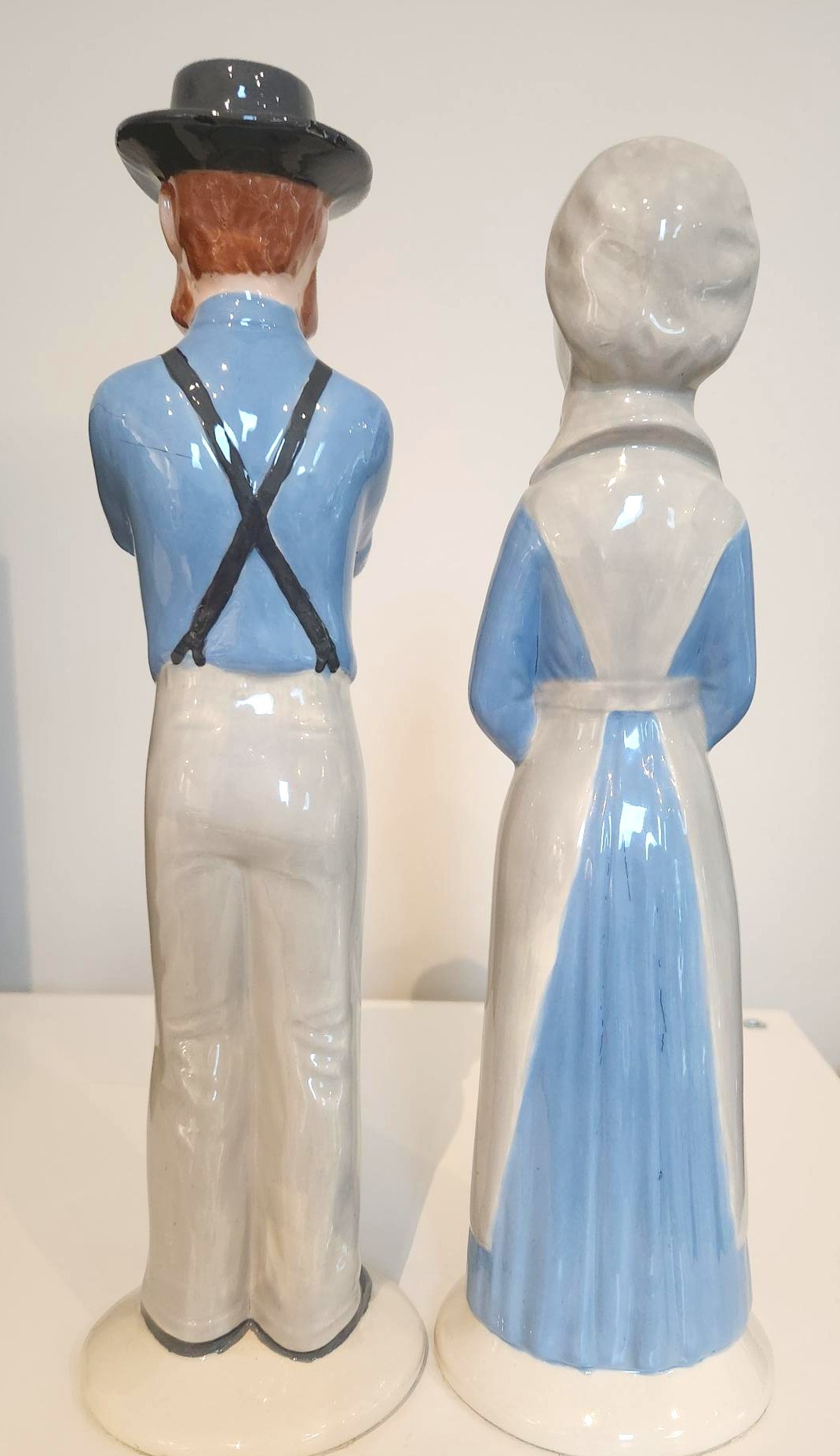 Vintage Byron Molds Amish Couple, Man & Woman Ceramic Figurines - photo 3
