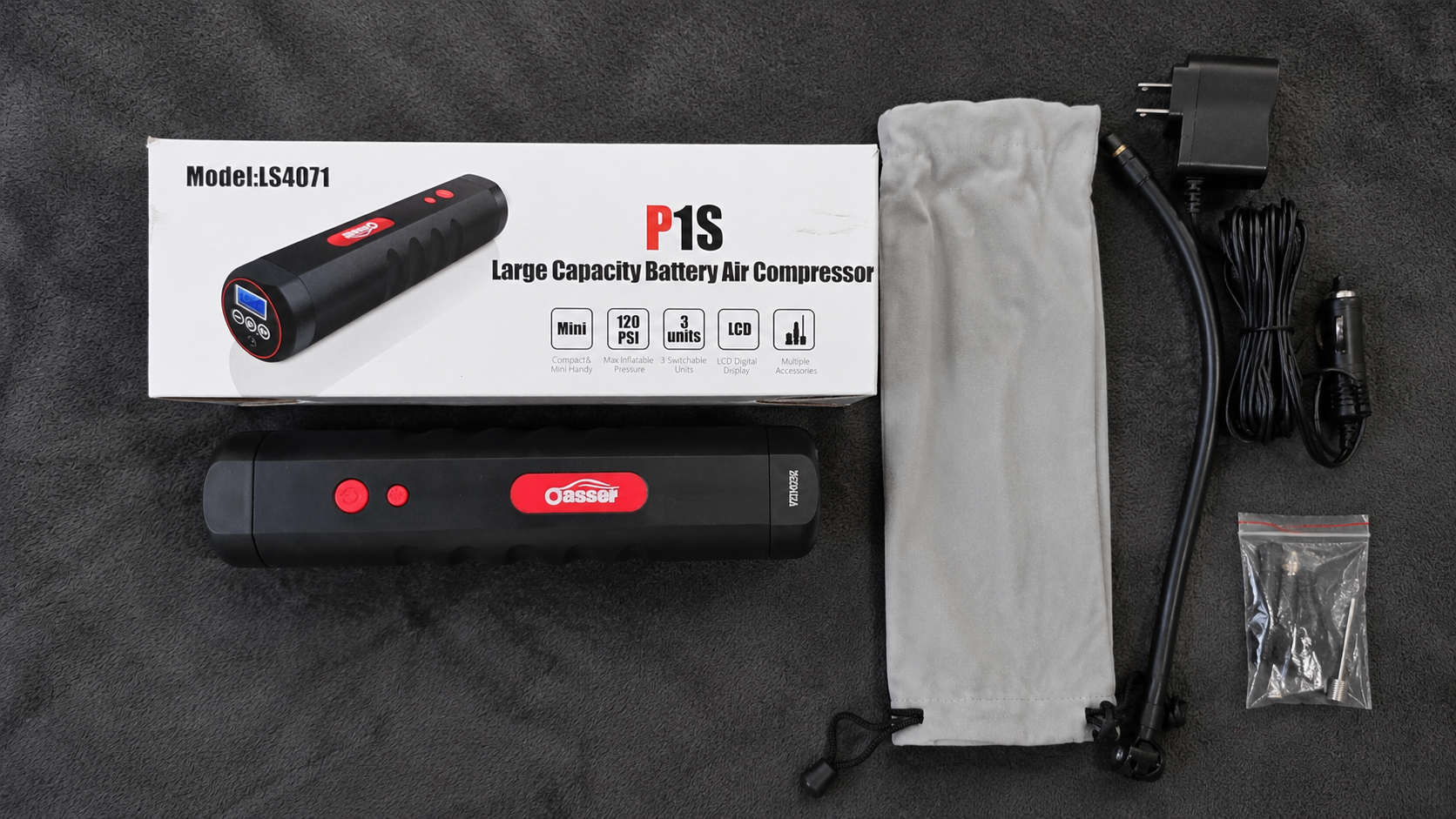 Oasser P1S Portable Cordless Tire Inflator & Air Compressor - photo 2