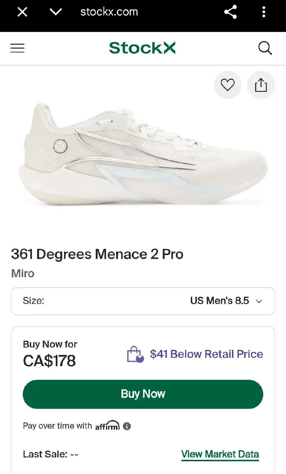 361 Degrees Men's Basketball Shoes Size 8.5