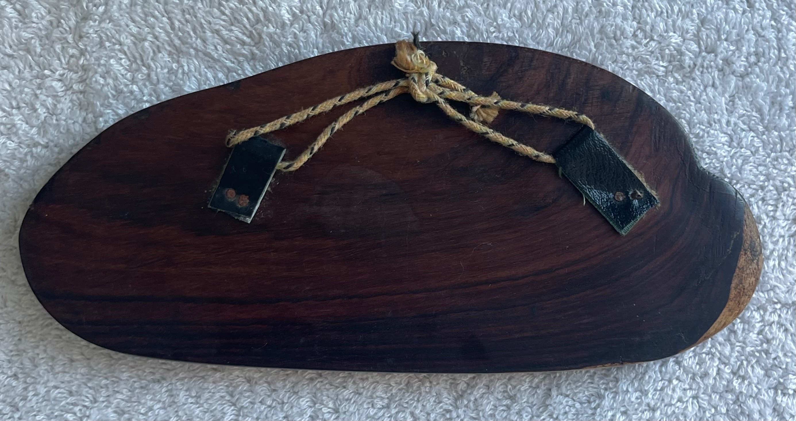 Vintage MCM Indian Rosewood Elephant Wall Plaque (7.75" L) - photo 2