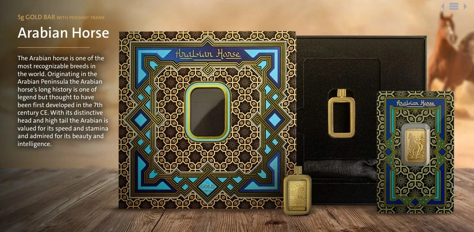 PAMP Suisse 5g Gold Bar - Arabian Horse Edition - photo 3