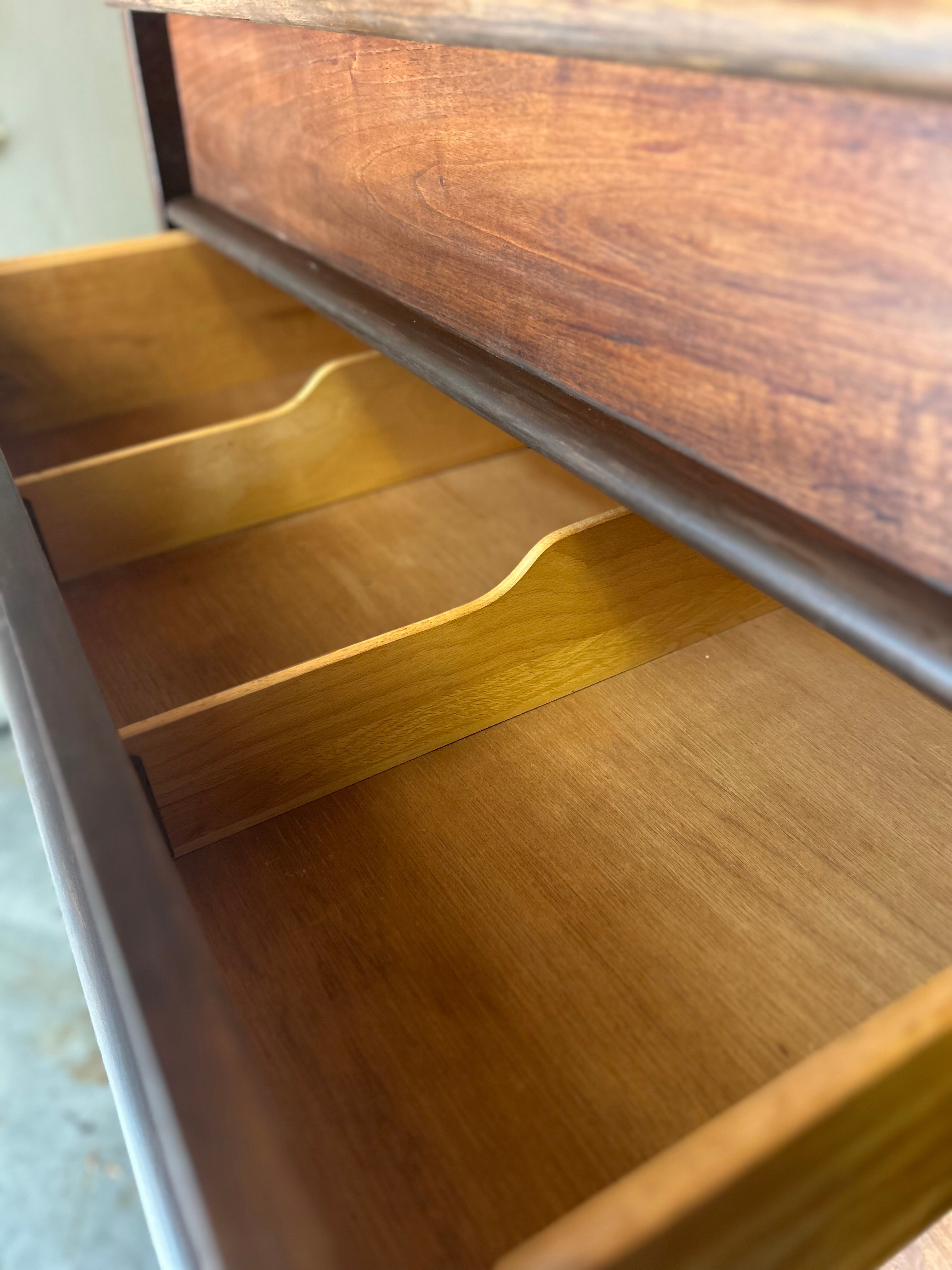 Vintage Mid Century Modern Walnut Dresser - photo 4