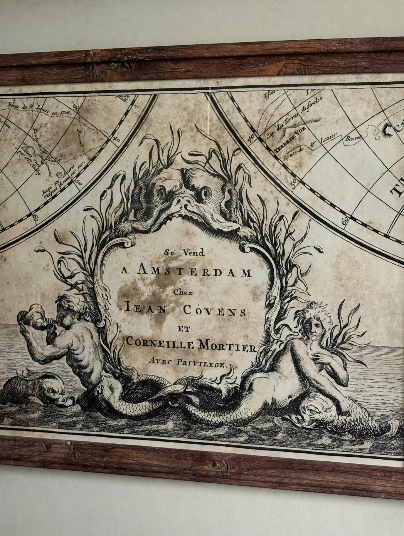 RH L'Isle 1720 World Map Nine-Panel Framed Gallery Wall Art - photo 2