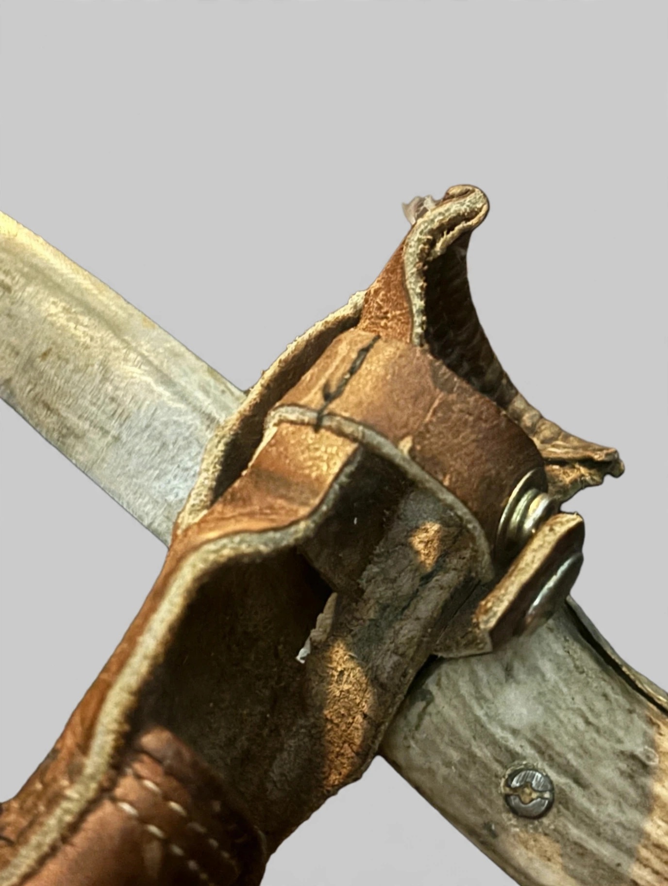 Hunting Knife With Antler Handle Vintage Fixed Blade - photo 4