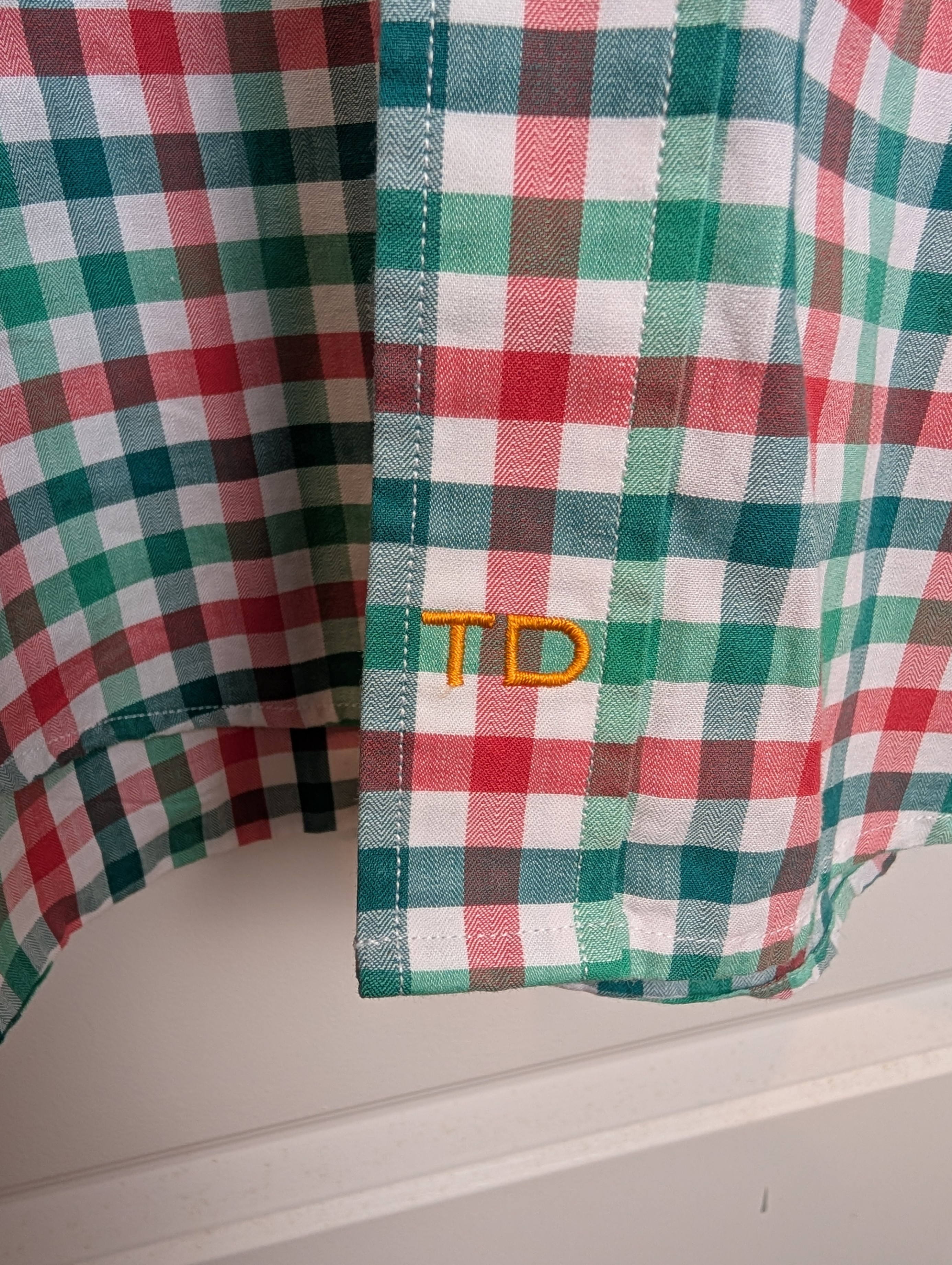 Thomas Dean 100% Pima Cotton Plaid Long Sleeve Button-Down Shirt - photo 4